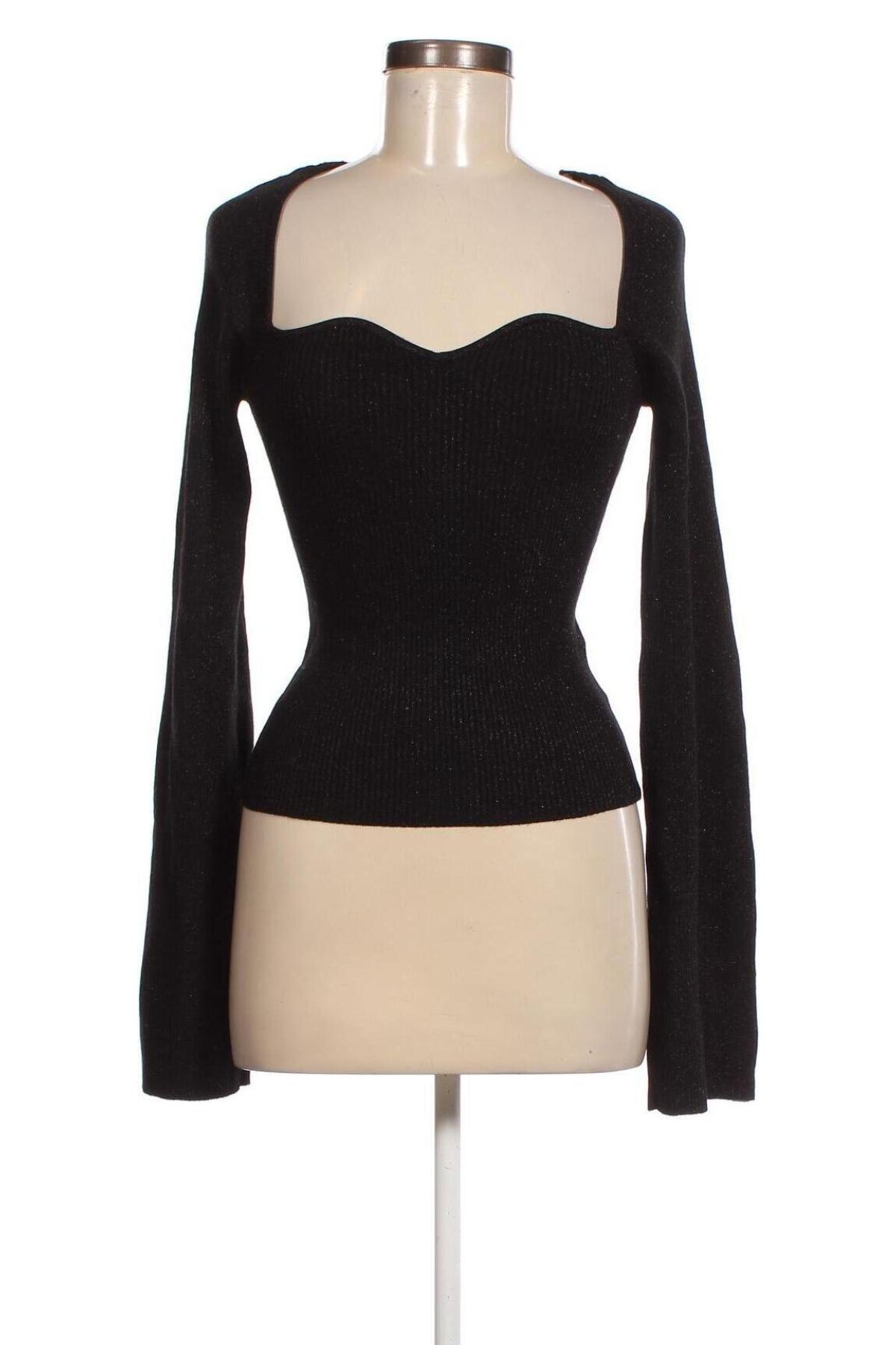 Дамски пуловер Amisu, Размер S, Цвят Черен, Цена 15,08 лв.
