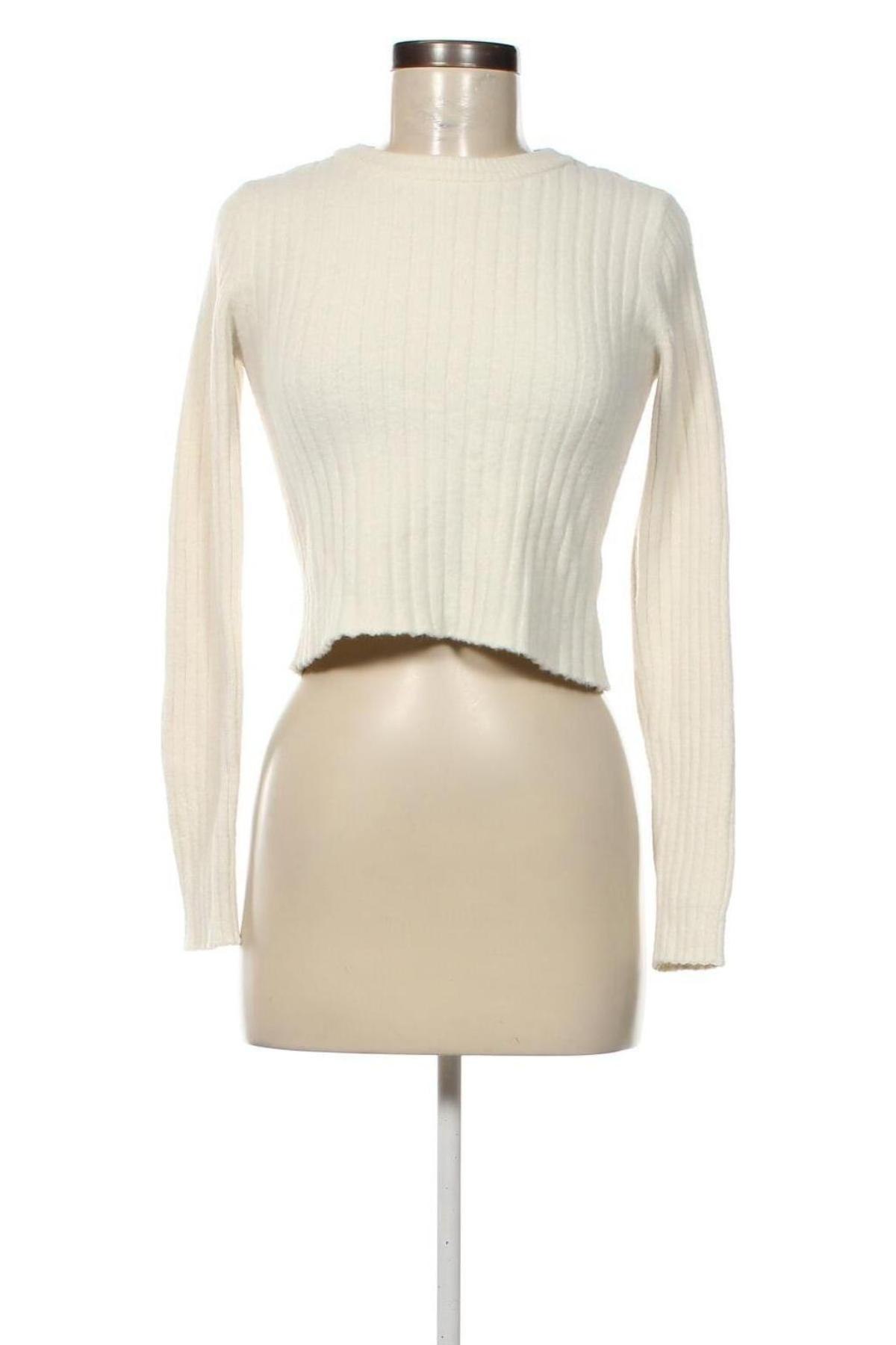 Γυναικείο πουλόβερ Bershka, Μέγεθος M, Χρώμα Λευκό, Τιμή 9,01 €