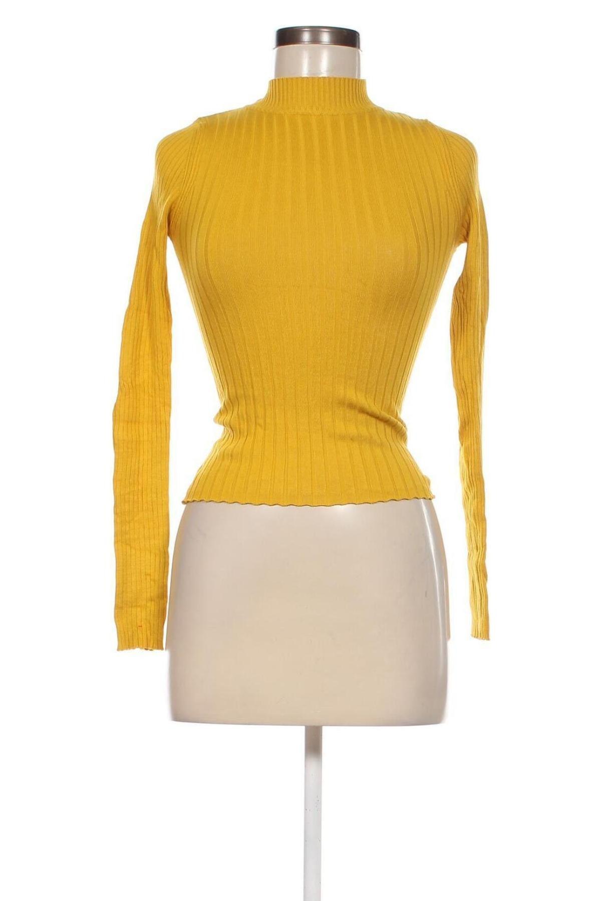 Γυναικείο πουλόβερ Bershka, Μέγεθος XS, Χρώμα Κίτρινο, Τιμή 8,79 €