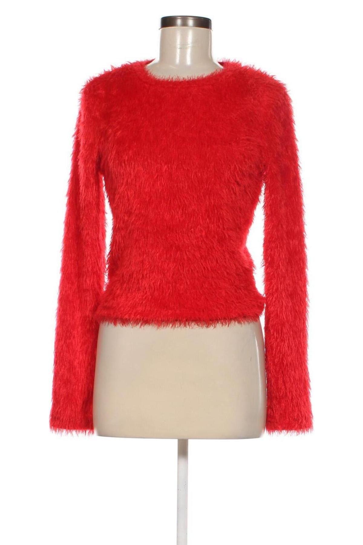 Дамски пуловер Bershka, Размер L, Цвят Червен, Цена 15,95 лв.