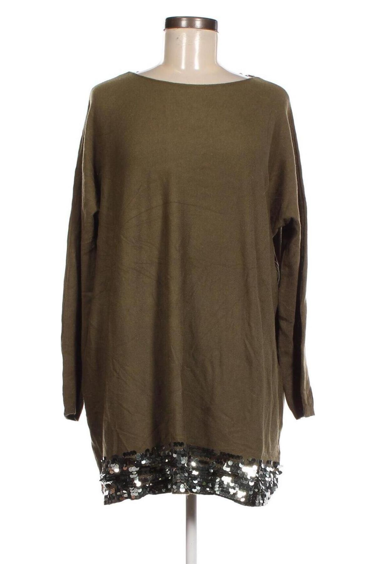 Дамски пуловер Bluoltre, Размер M, Цвят Зелен, Цена 15,08 лв.