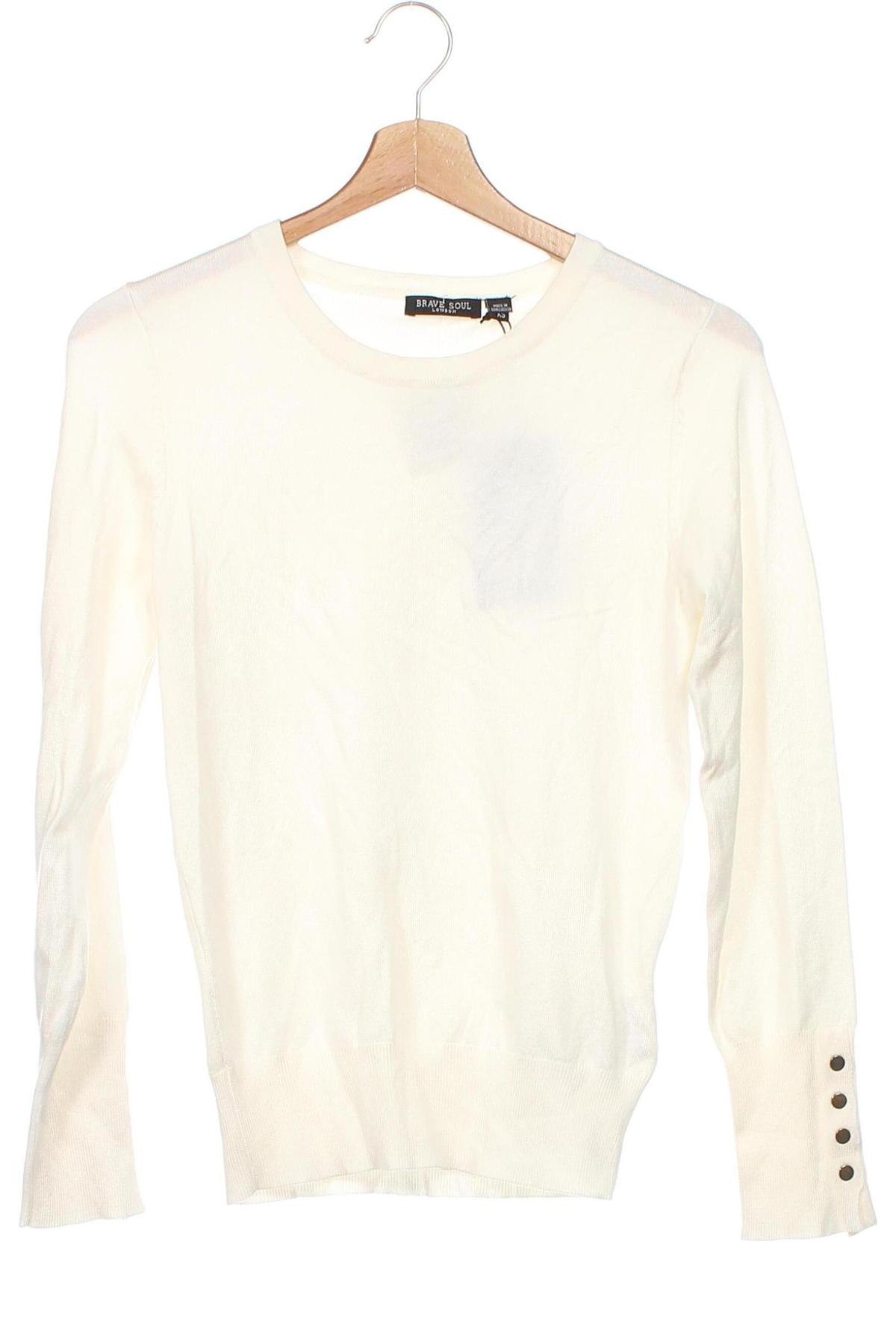 Дамски пуловер Brave Soul, Размер XS, Цвят Бял, Цена 65,09 лв.