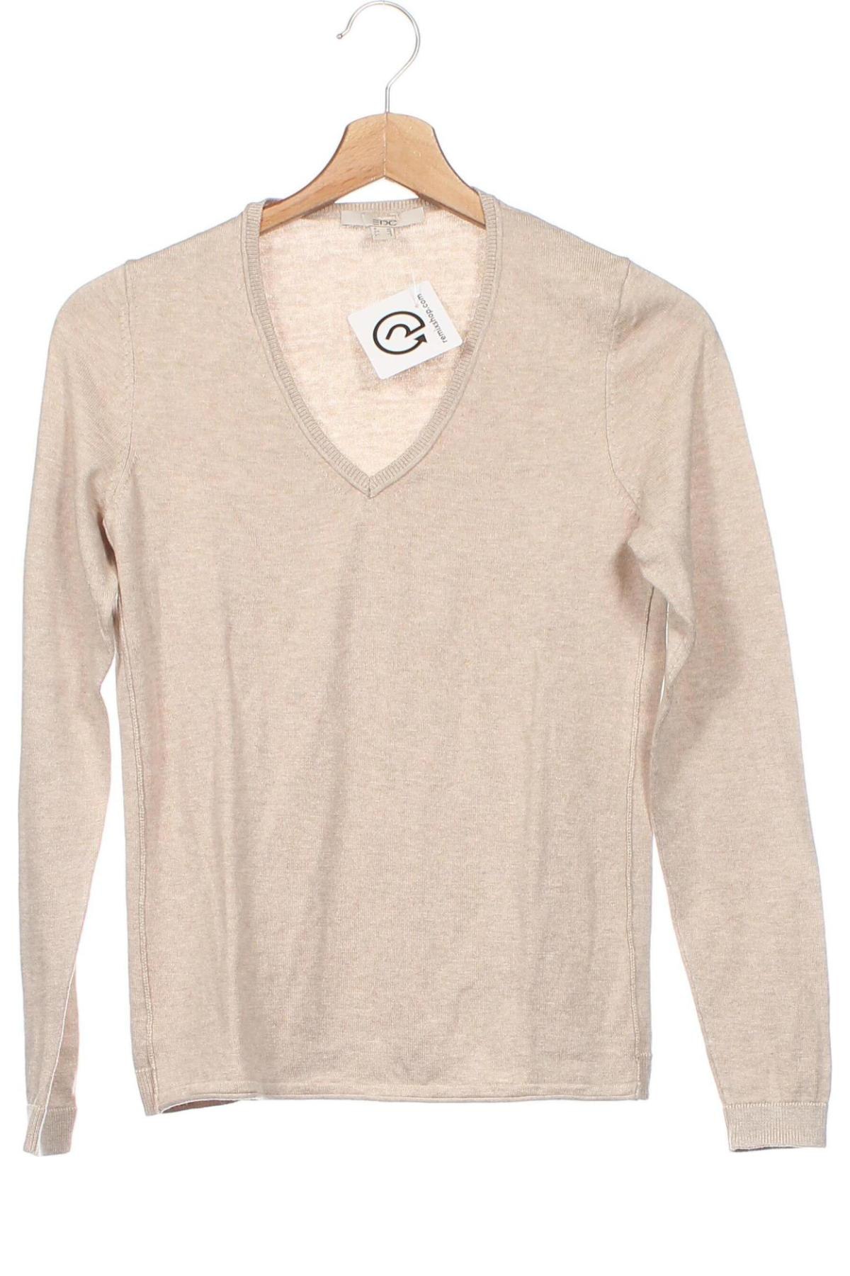 Дамски пуловер Edc By Esprit, Размер XS, Цвят Бежов, Цена 26,65 лв.