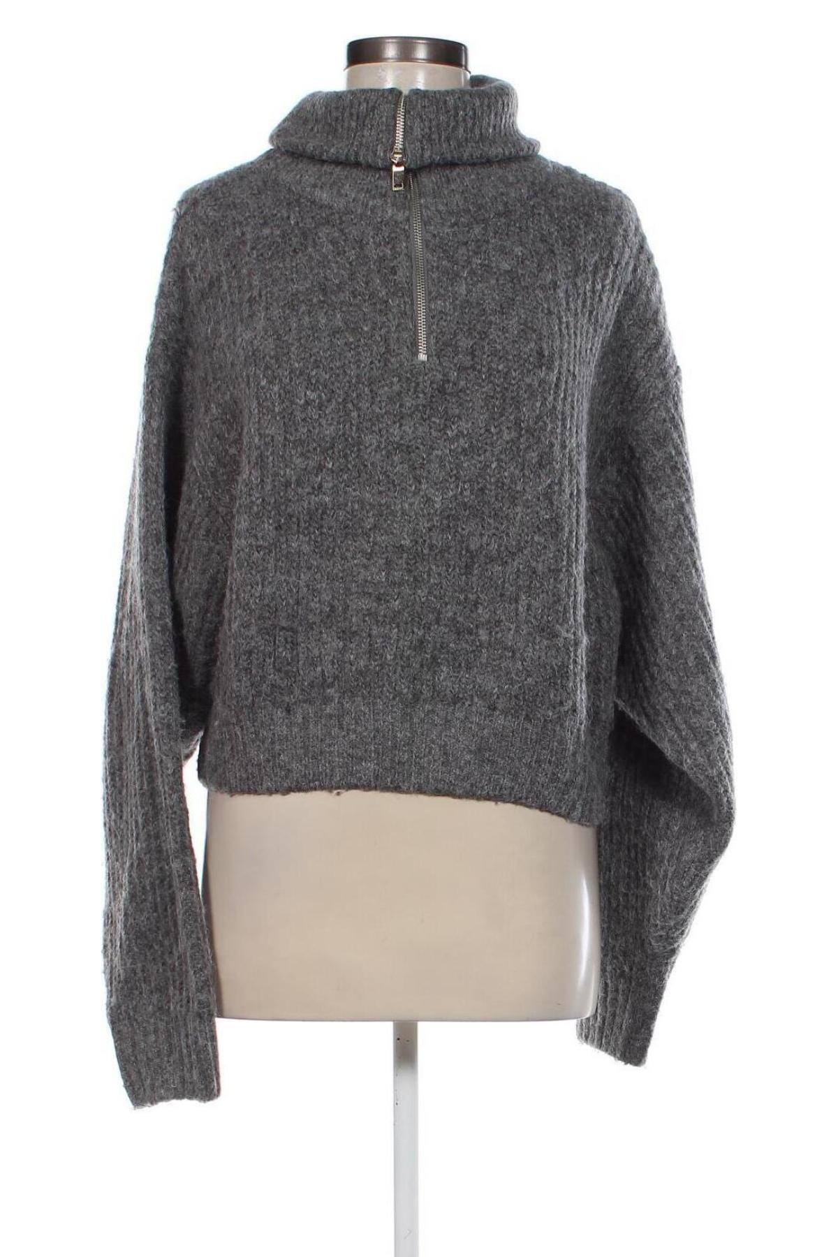 Дамски пуловер Gina Tricot, Размер M, Цвят Сив, Цена 14,85 лв.