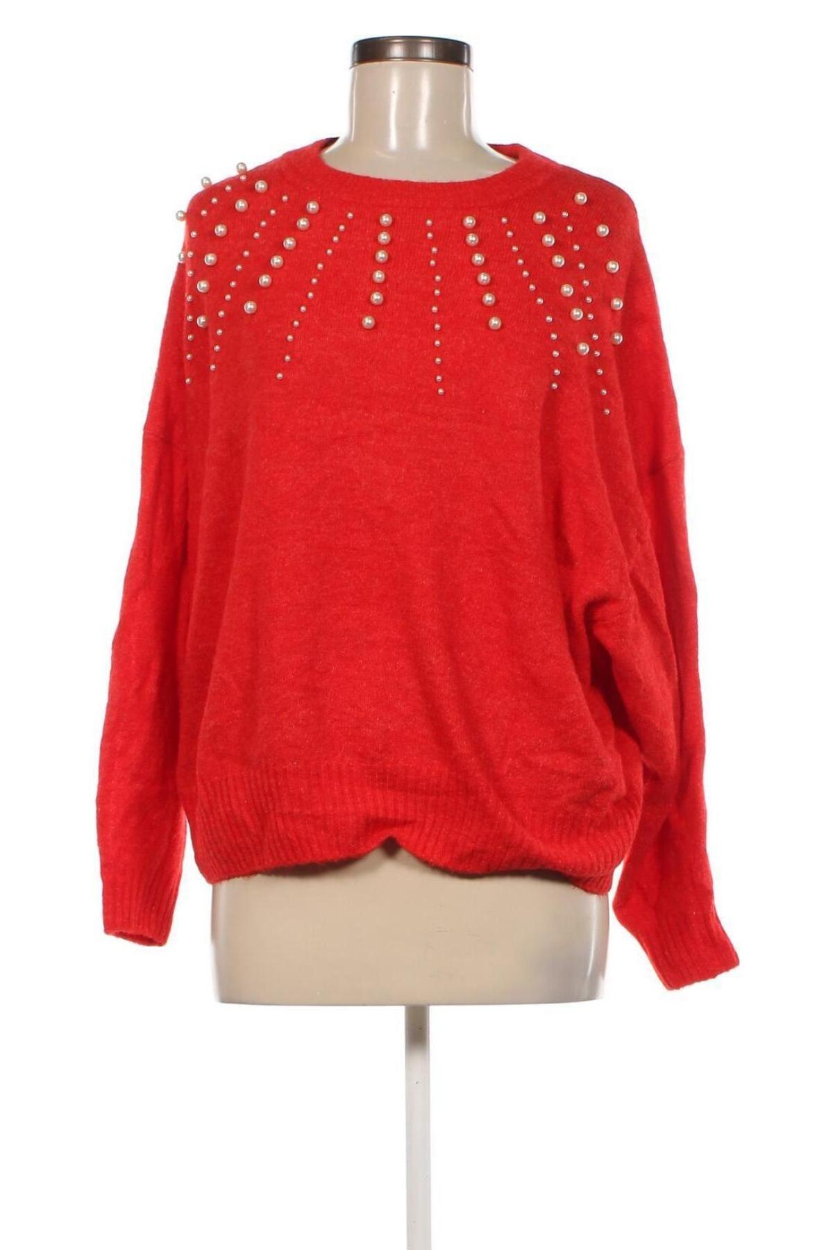 Дамски пуловер H&M, Размер XL, Цвят Червен, Цена 18,85 лв.