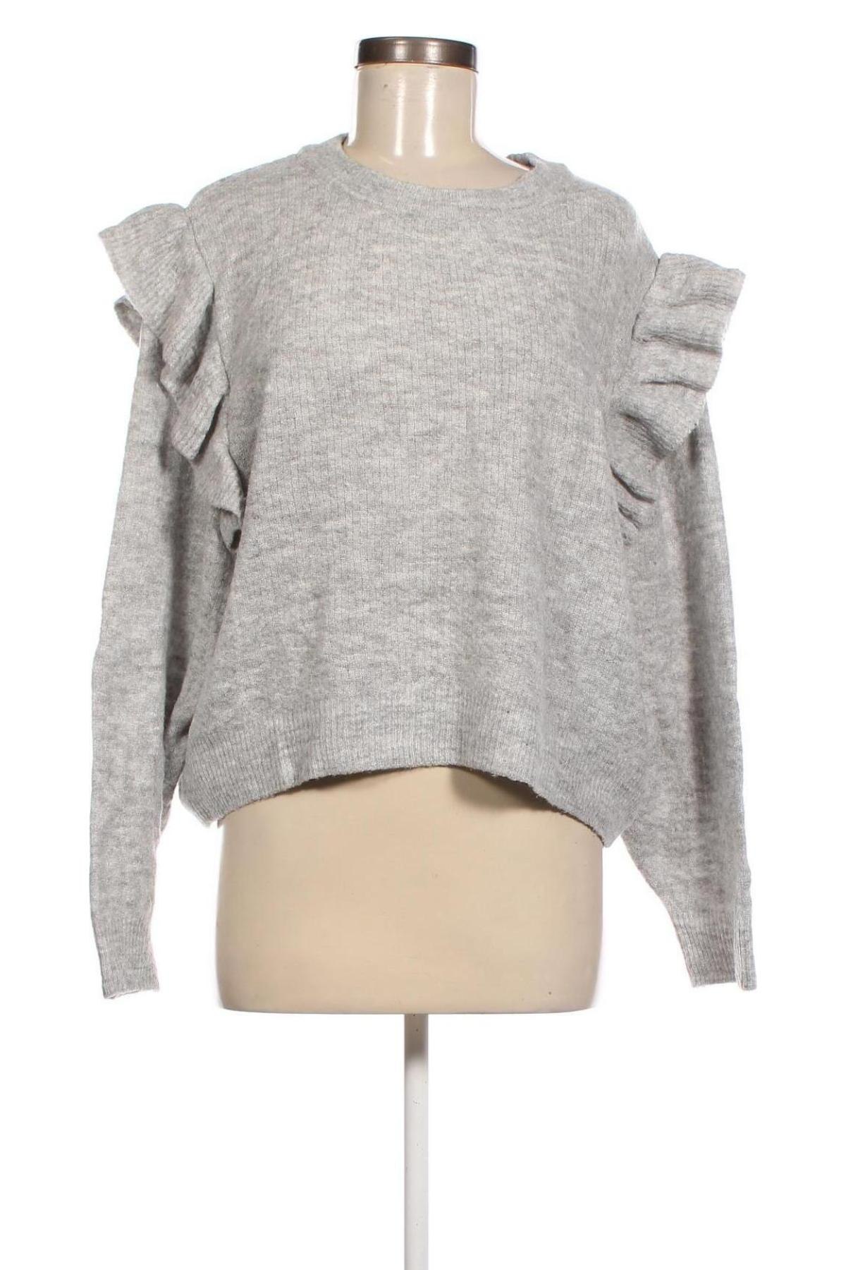 Дамски пуловер H&M Divided, Размер L, Цвят Сив, Цена 15,08 лв.