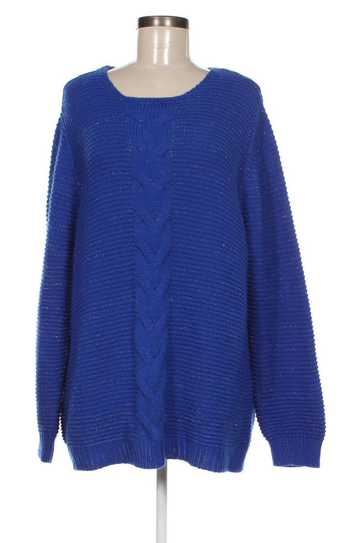 Γυναικείο πουλόβερ Helena Vera, Μέγεθος XXL, Χρώμα Μπλέ, Τιμή 17,75 €