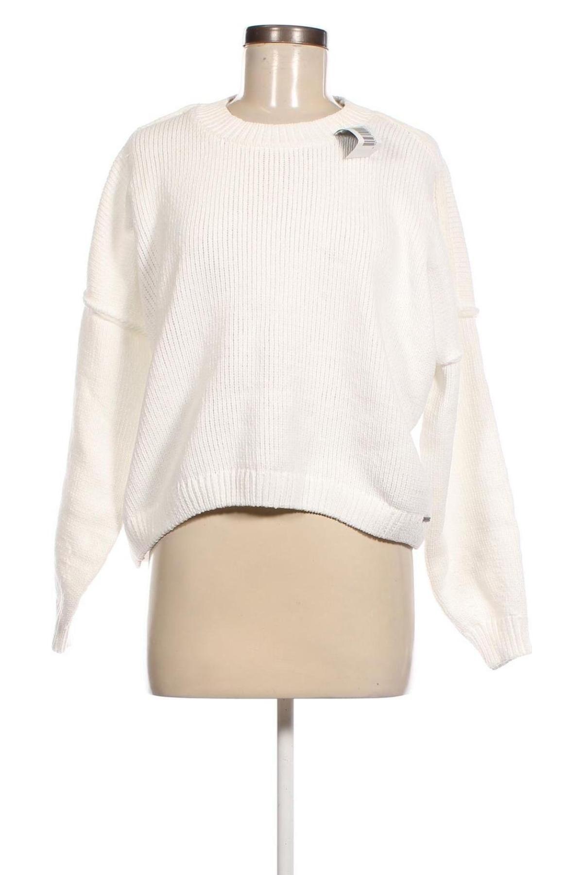 Дамски пуловер Hollister, Размер L, Цвят Бял, Цена 55,80 лв.