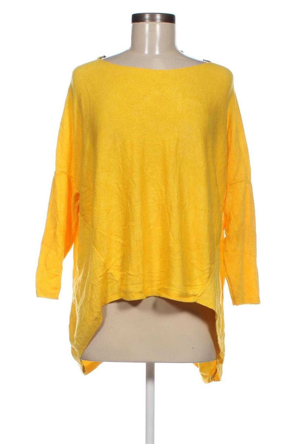 Γυναικείο πουλόβερ Made In Italy, Μέγεθος M, Χρώμα Κίτρινο, Τιμή 9,87 €