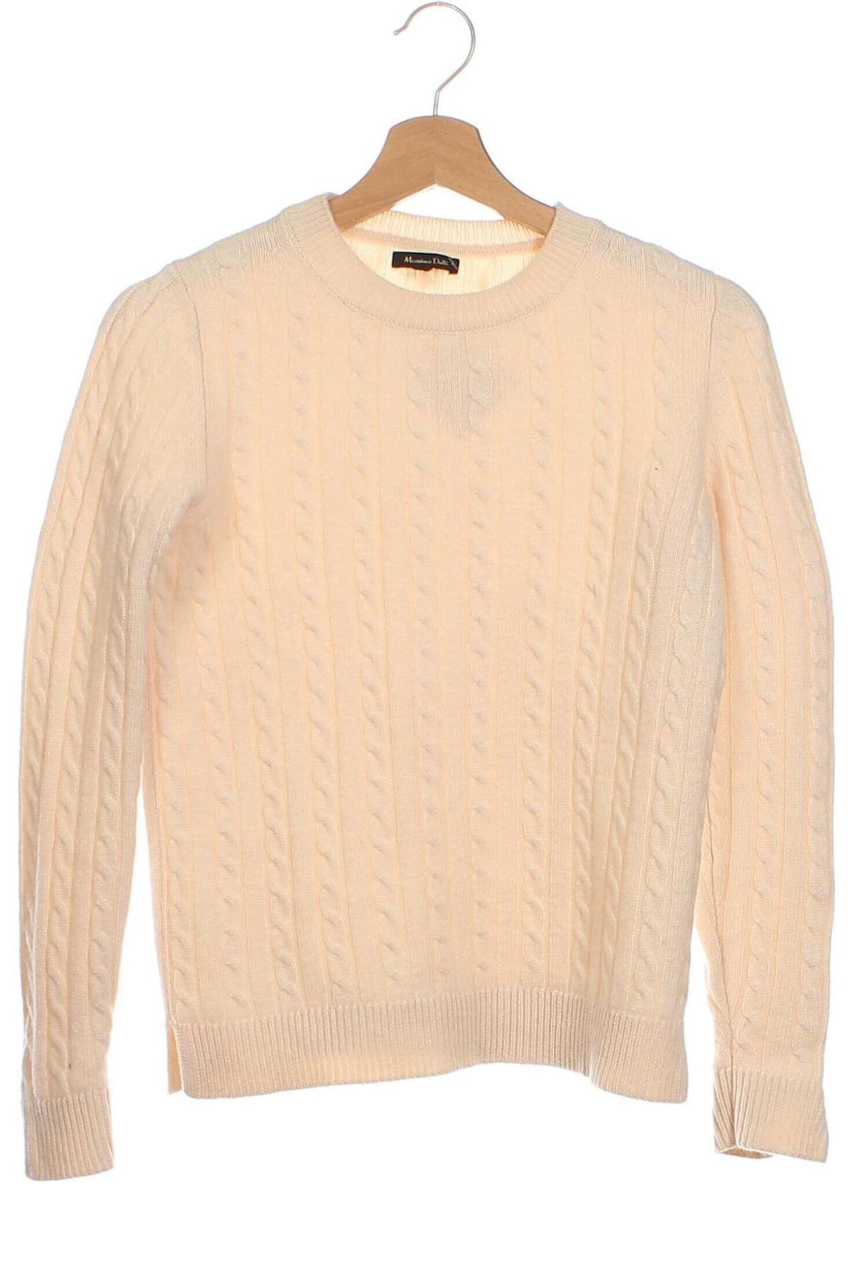 Дамски пуловер Massimo Dutti, Размер XS, Цвят Бежов, Цена 88,00 лв.