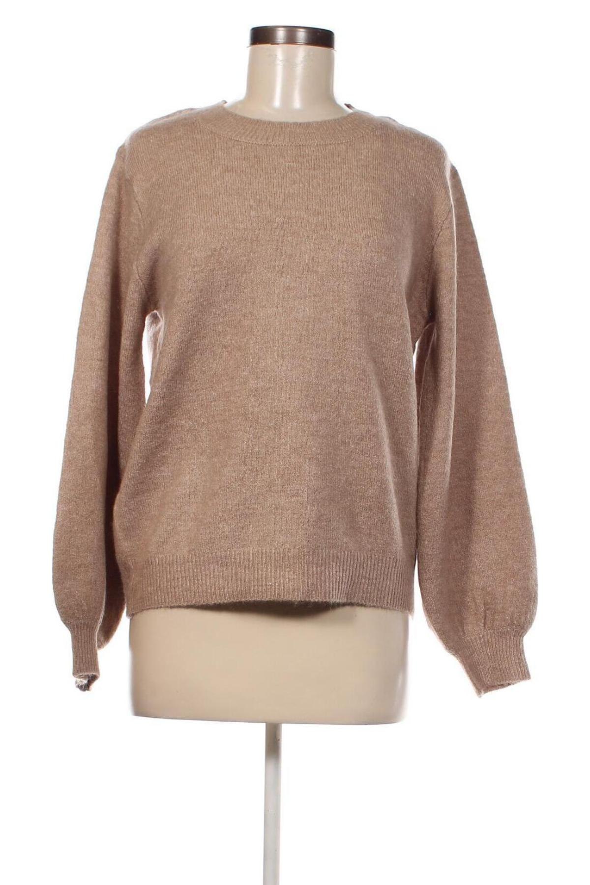 Γυναικείο πουλόβερ Pieces, Μέγεθος L, Χρώμα Καφέ, Τιμή 18,22 €