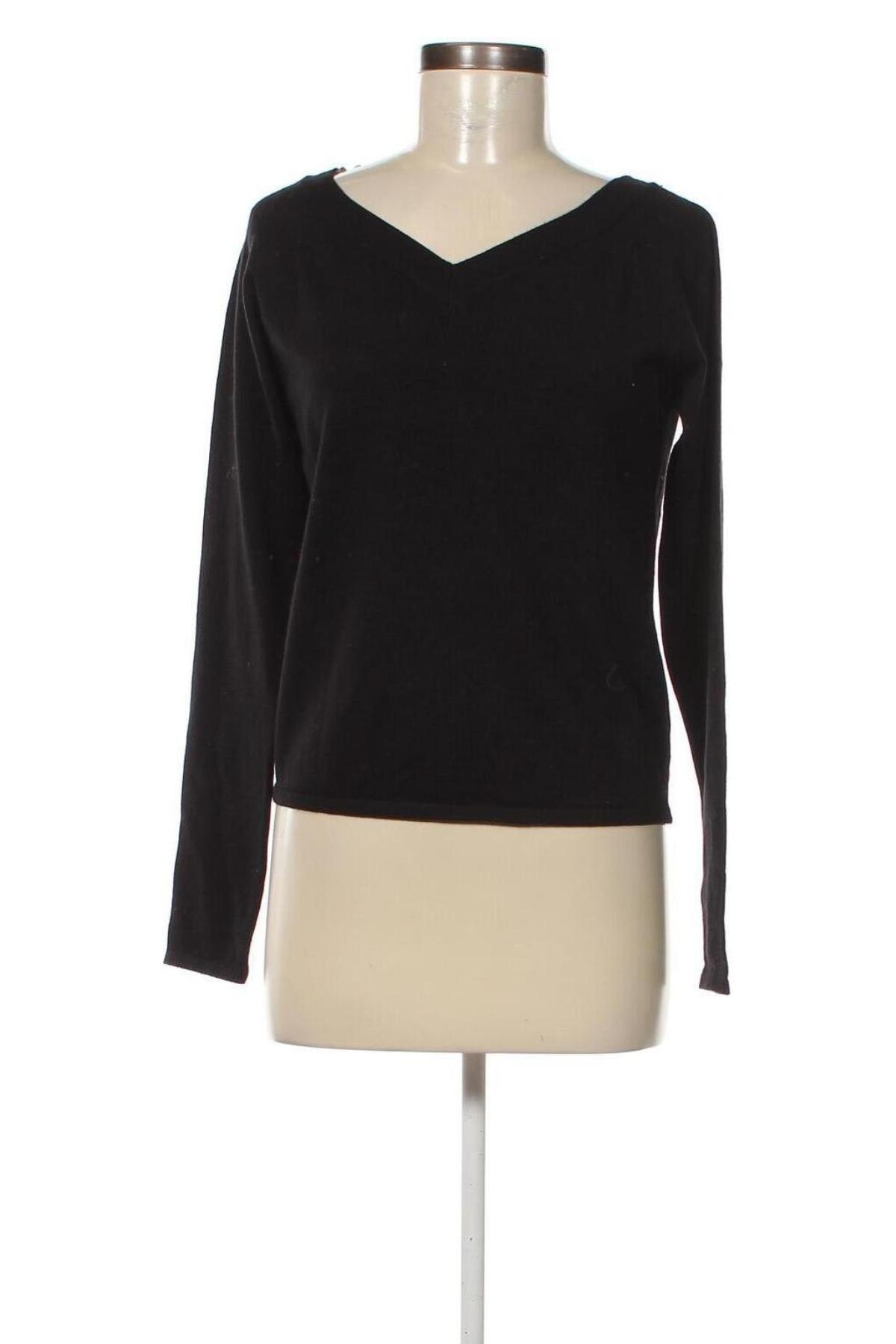 Дамски пуловер Pieces, Размер XL, Цвят Черен, Цена 37,20 лв.