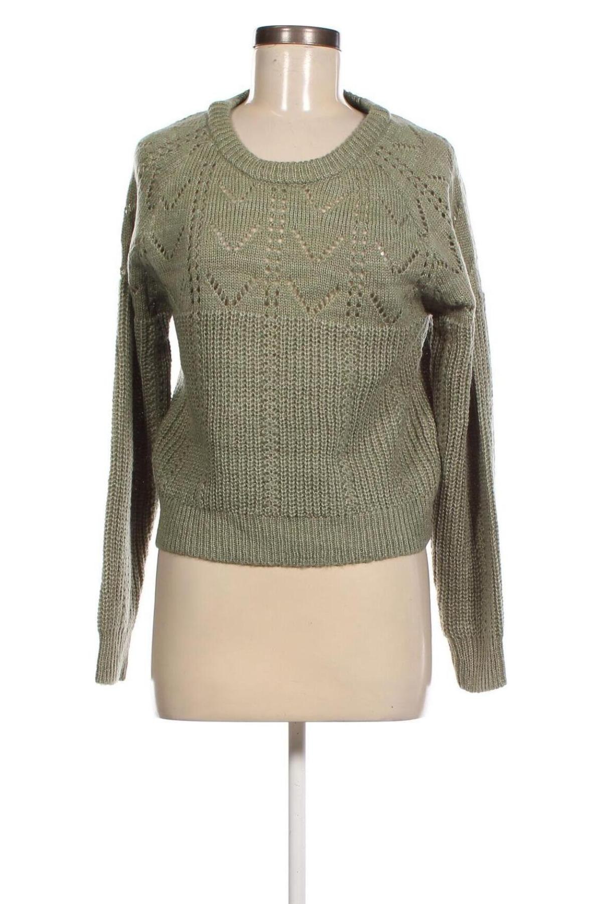 Дамски пуловер Pieces, Размер XS, Цвят Зелен, Цена 34,10 лв.