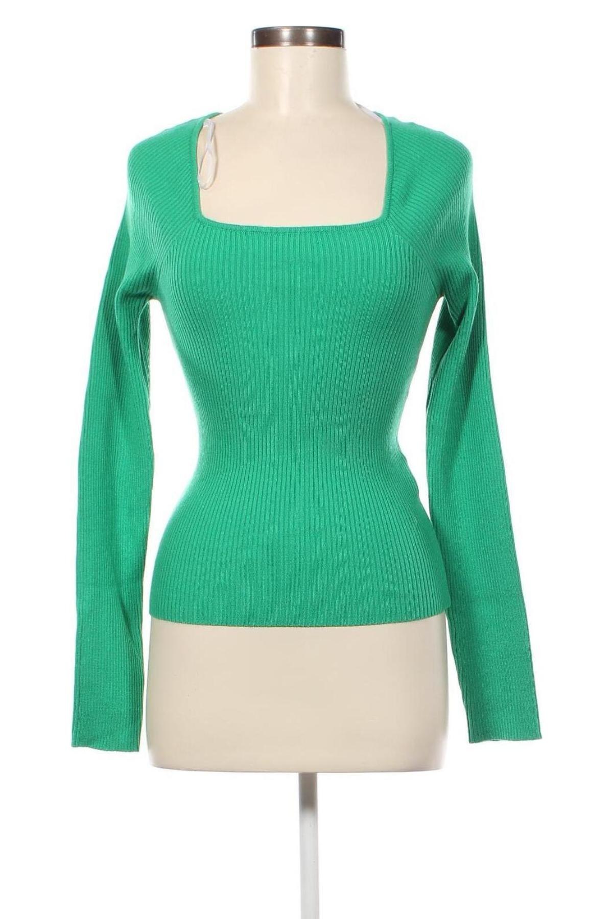 Дамски пуловер Pieces, Размер L, Цвят Зелен, Цена 35,34 лв.