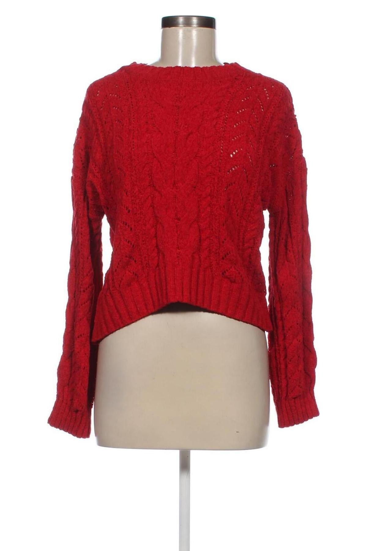 Дамски пуловер Pink Rose, Размер M, Цвят Червен, Цена 15,95 лв.