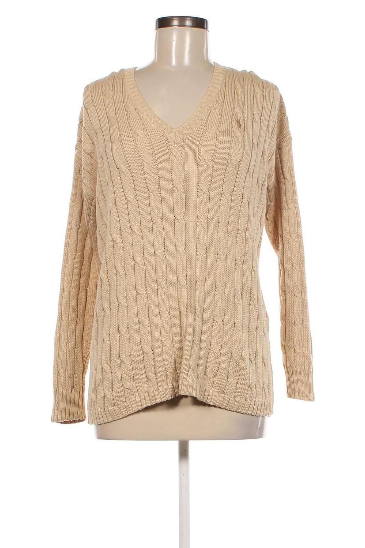Damski sweter Polo By Ralph Lauren, Rozmiar S, Kolor Beżowy, Cena 546,69 zł