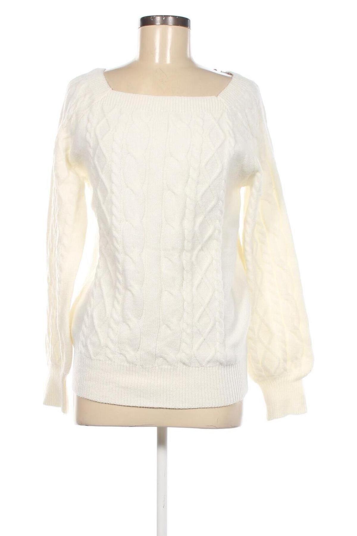 Γυναικείο πουλόβερ RIHOAS, Μέγεθος L, Χρώμα Λευκό, Τιμή 14,79 €