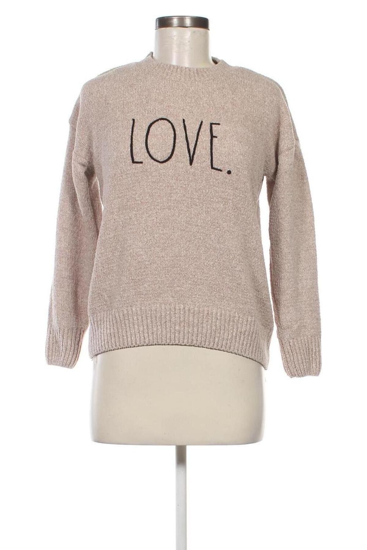 Дамски пуловер Rae Dunn, Размер S, Цвят Бежов, Цена 40,30 лв.