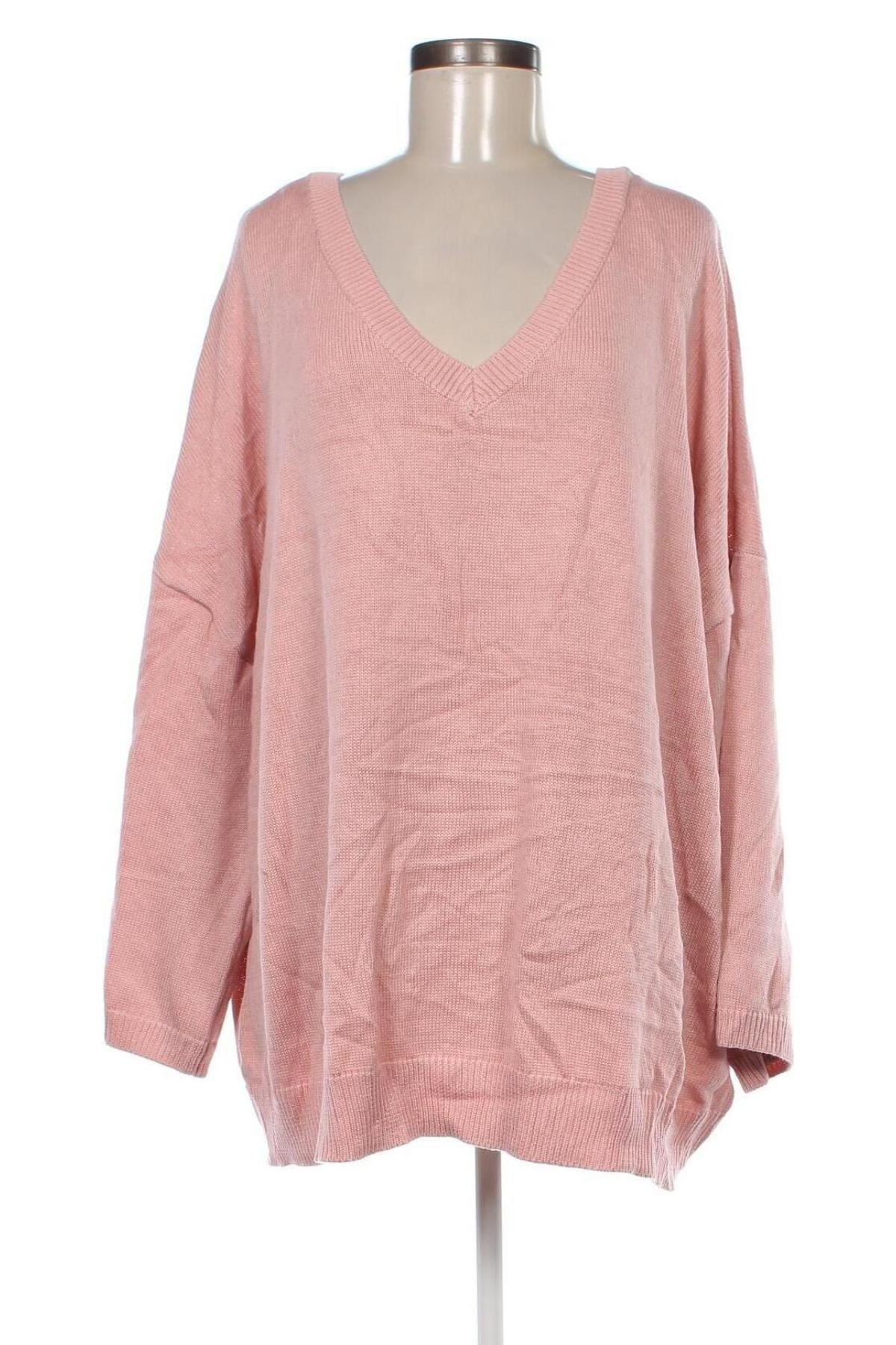 Дамски пуловер Rainbow, Размер 3XL, Цвят Розов, Цена 20,30 лв.