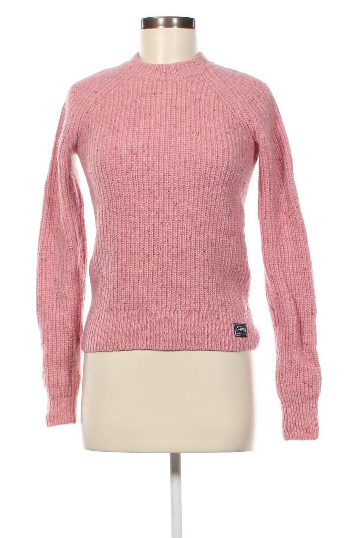 Дамски пуловер Superdry, Размер S, Цвят Розов, Цена 30,55 лв.