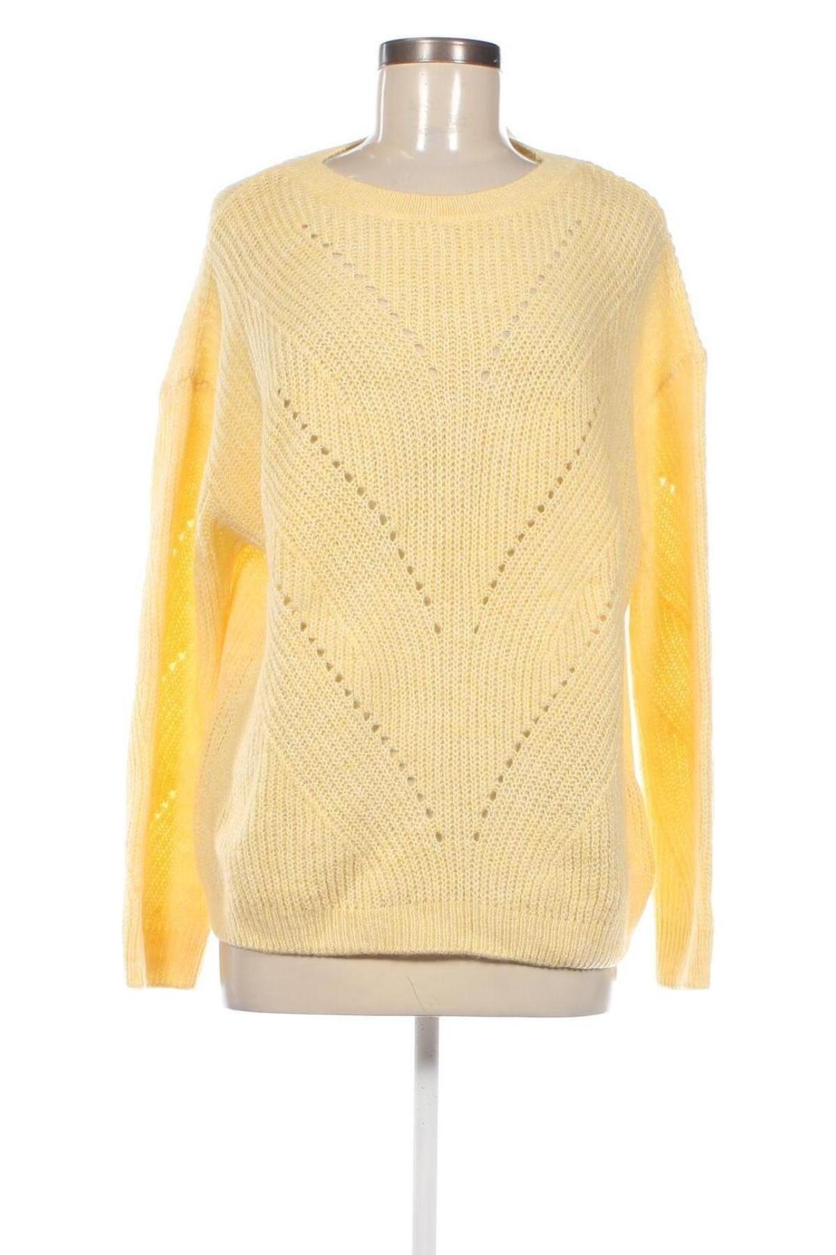 Дамски пуловер Yessica, Размер M, Цвят Жълт, Цена 15,08 лв.