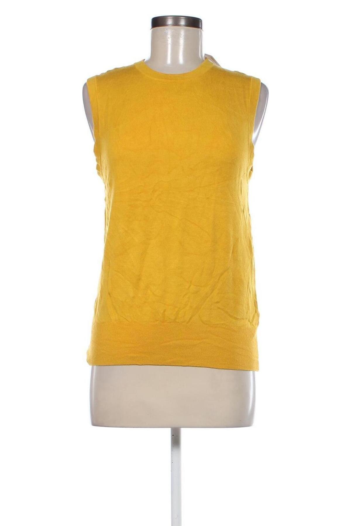 Дамски пуловер Zara, Размер L, Цвят Жълт, Цена 9,45 лв.