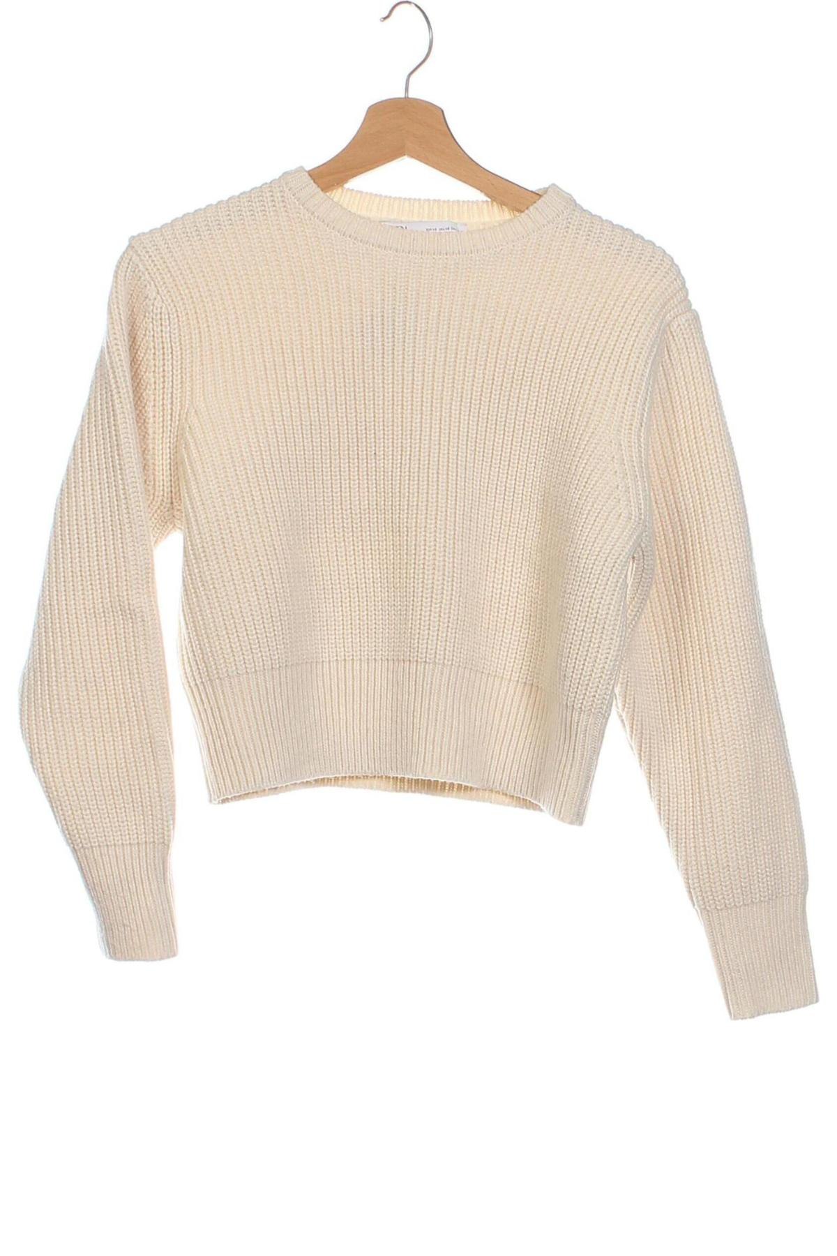 Дамски пуловер Zara, Размер XS, Цвят Бежов, Цена 16,20 лв.