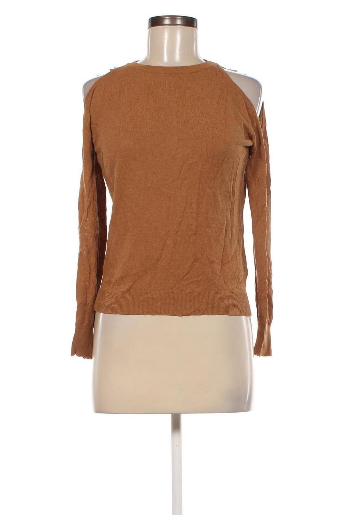 Дамски пуловер Zara, Размер S, Цвят Кафяв, Цена 14,85 лв.