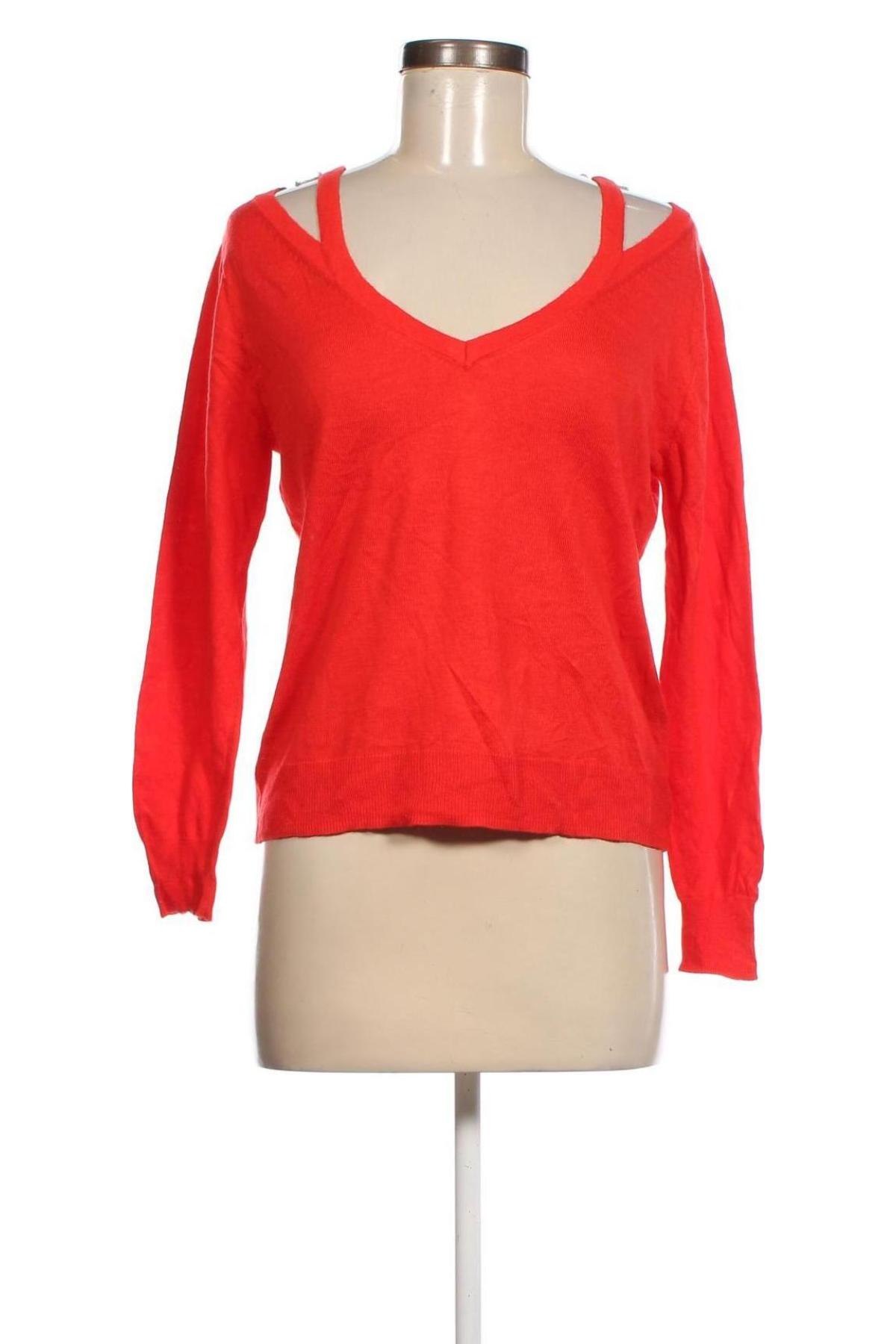 Дамски пуловер Zara Knitwear, Размер M, Цвят Червен, Цена 14,04 лв.