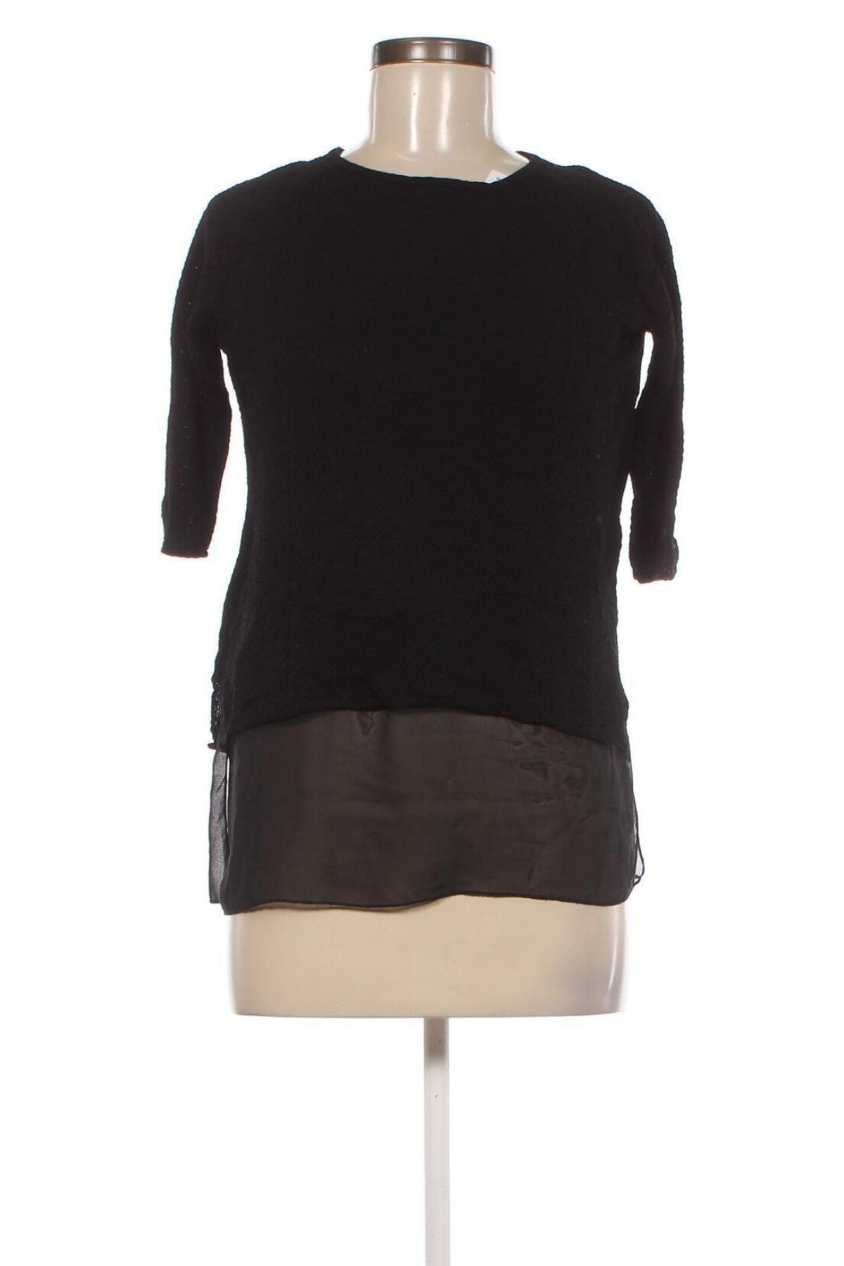 Дамски пуловер Zara Knitwear, Размер S, Цвят Черен, Цена 27,56 лв.