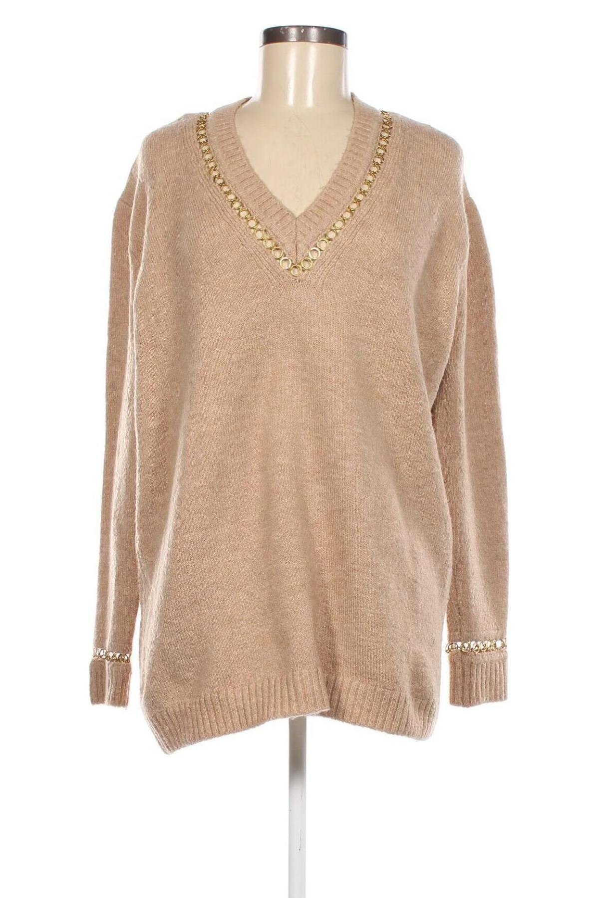 Γυναικείο πουλόβερ Zara Knitwear, Μέγεθος M, Χρώμα  Μπέζ, Τιμή 9,19 €