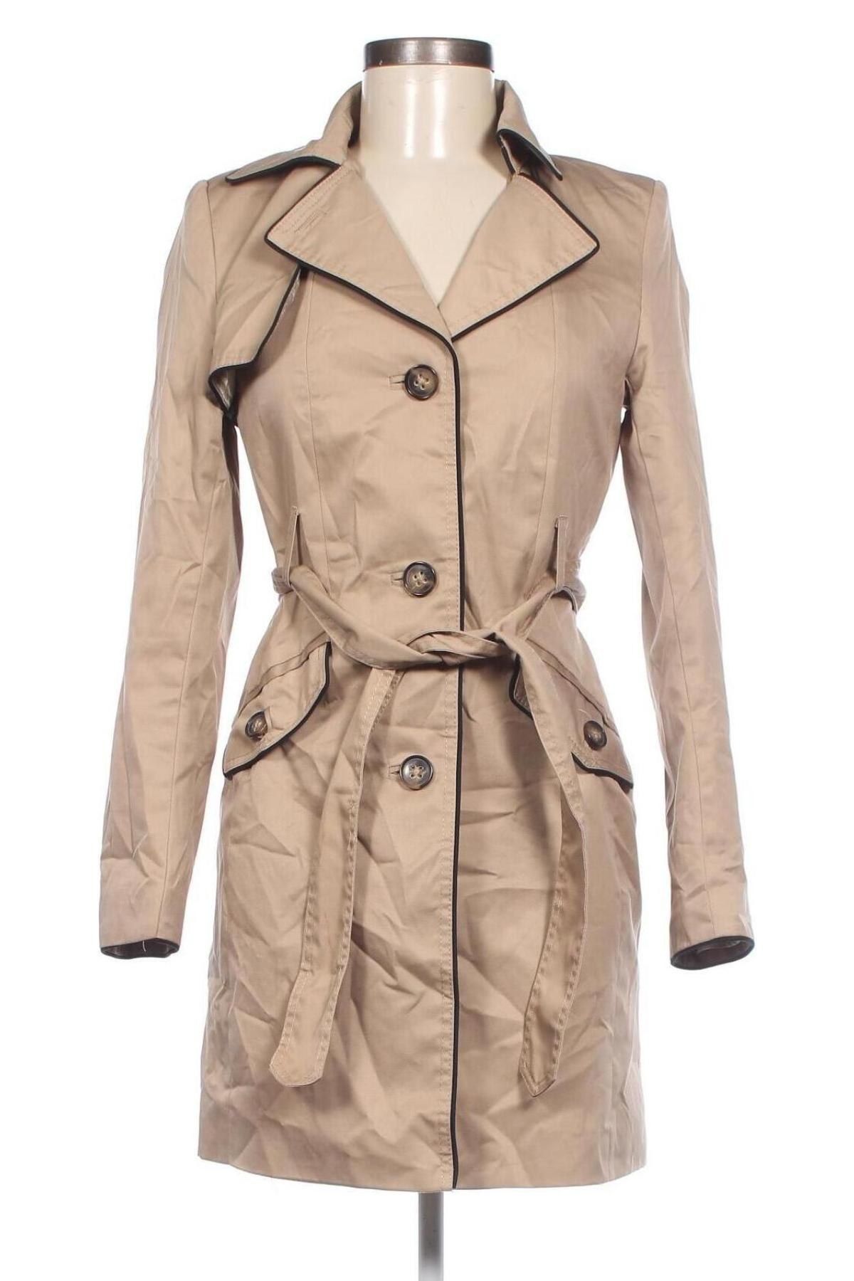 Дамски шлифер H&M, Размер XS, Цвят Бежов, Цена 41,25 лв.