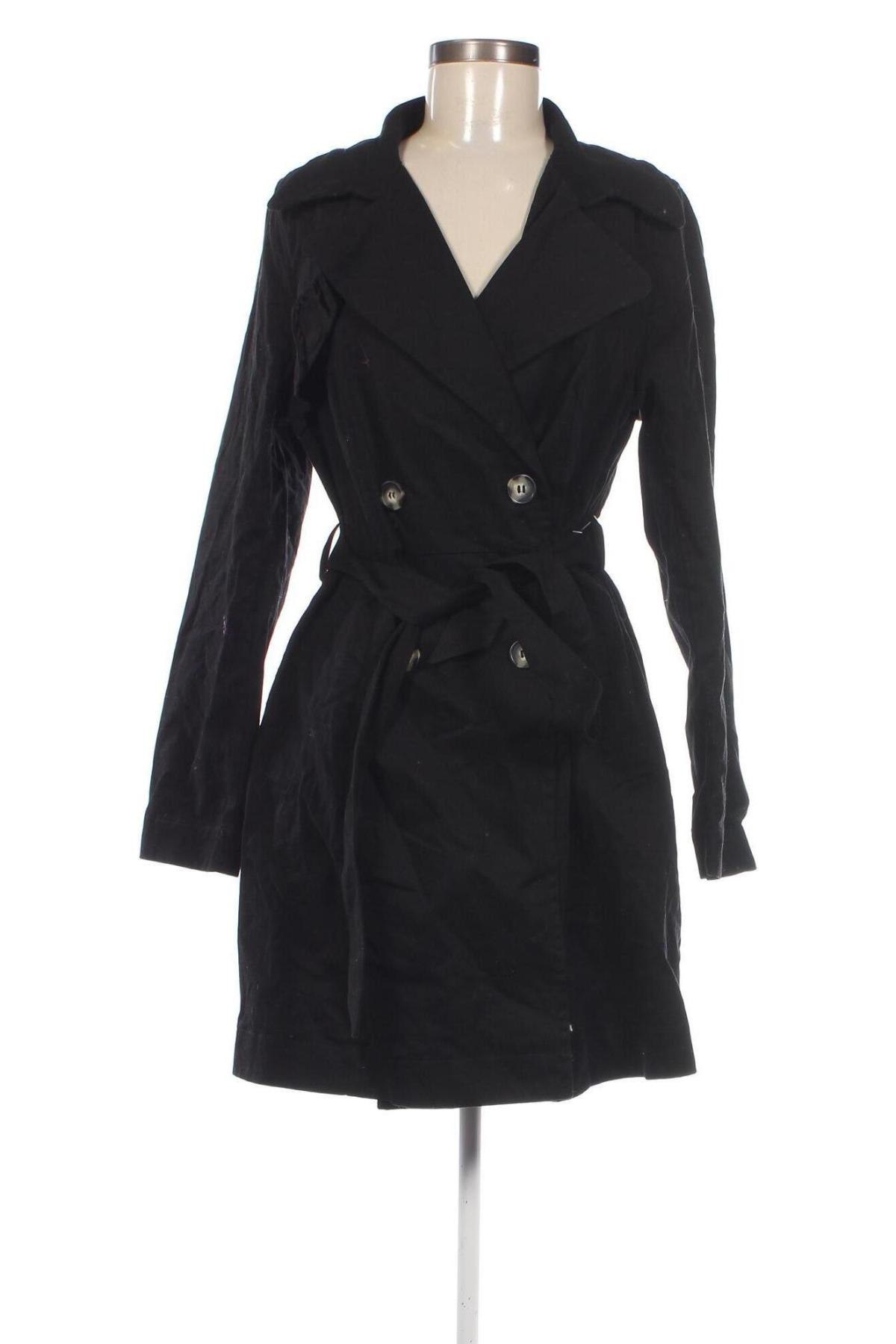 Damen Trenchcoat H&M Divided, Größe M, Farbe Schwarz, Preis 23,49 €