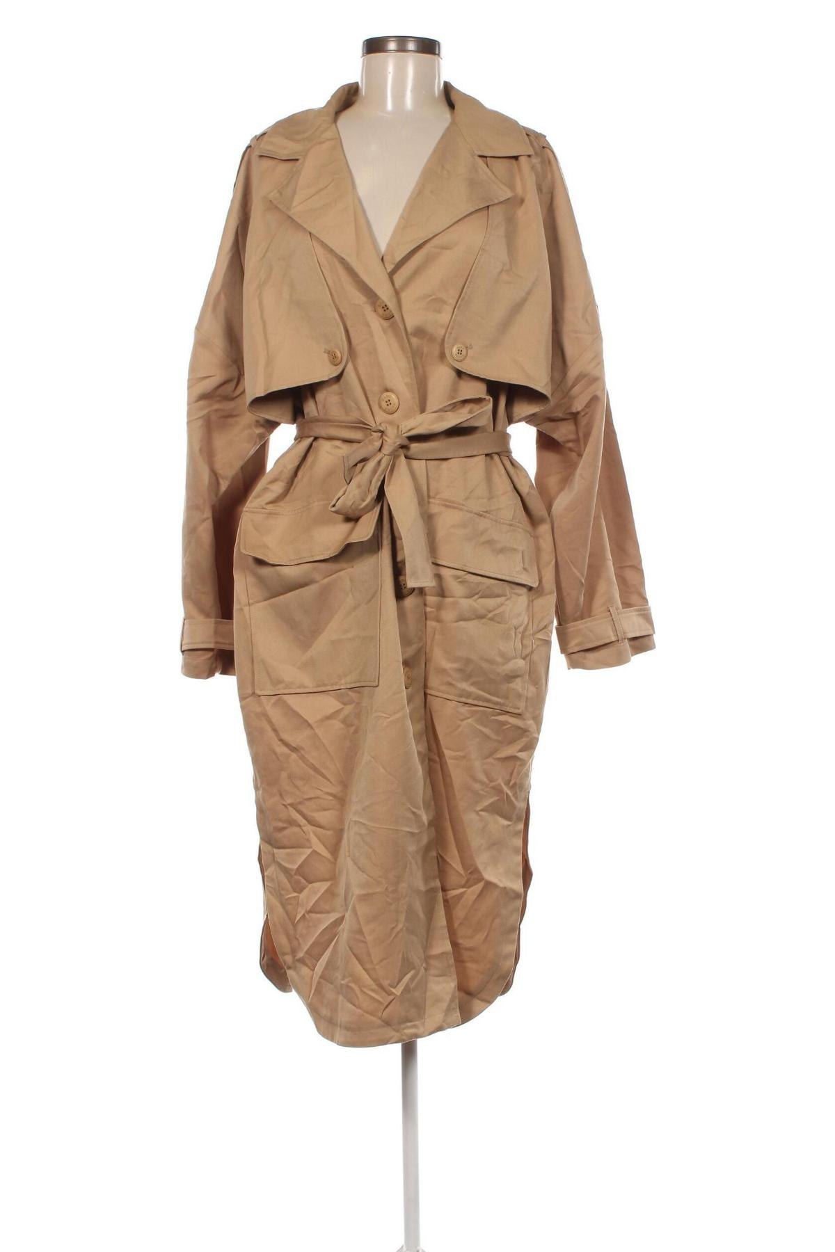 Damen Trenchcoat Karo Kauer, Größe M, Farbe Beige, Preis 57,76 €