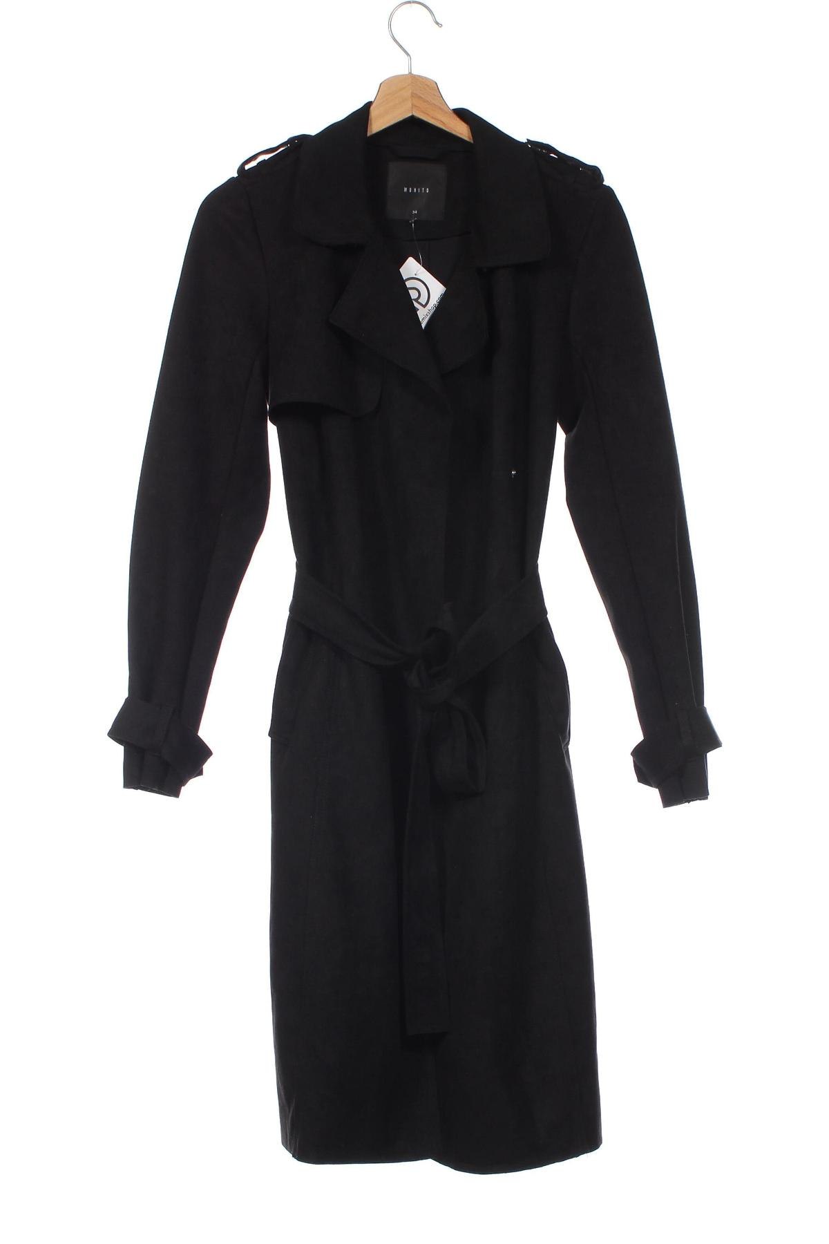 Дамски шлифер Mohito, Размер XS, Цвят Черен, Цена 52,50 лв.