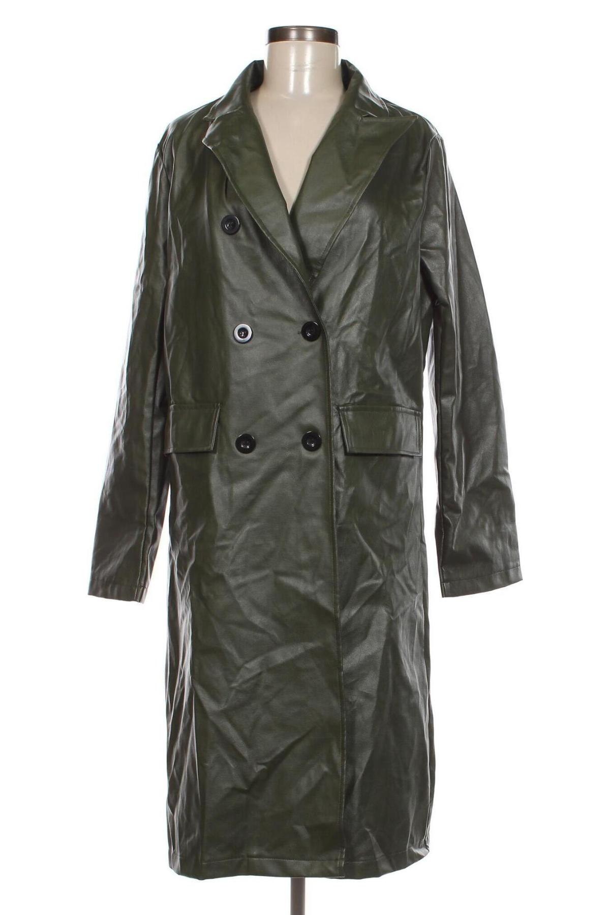 Дамски шлифер SHEIN, Размер L, Цвят Зелен, Цена 21,60 лв.