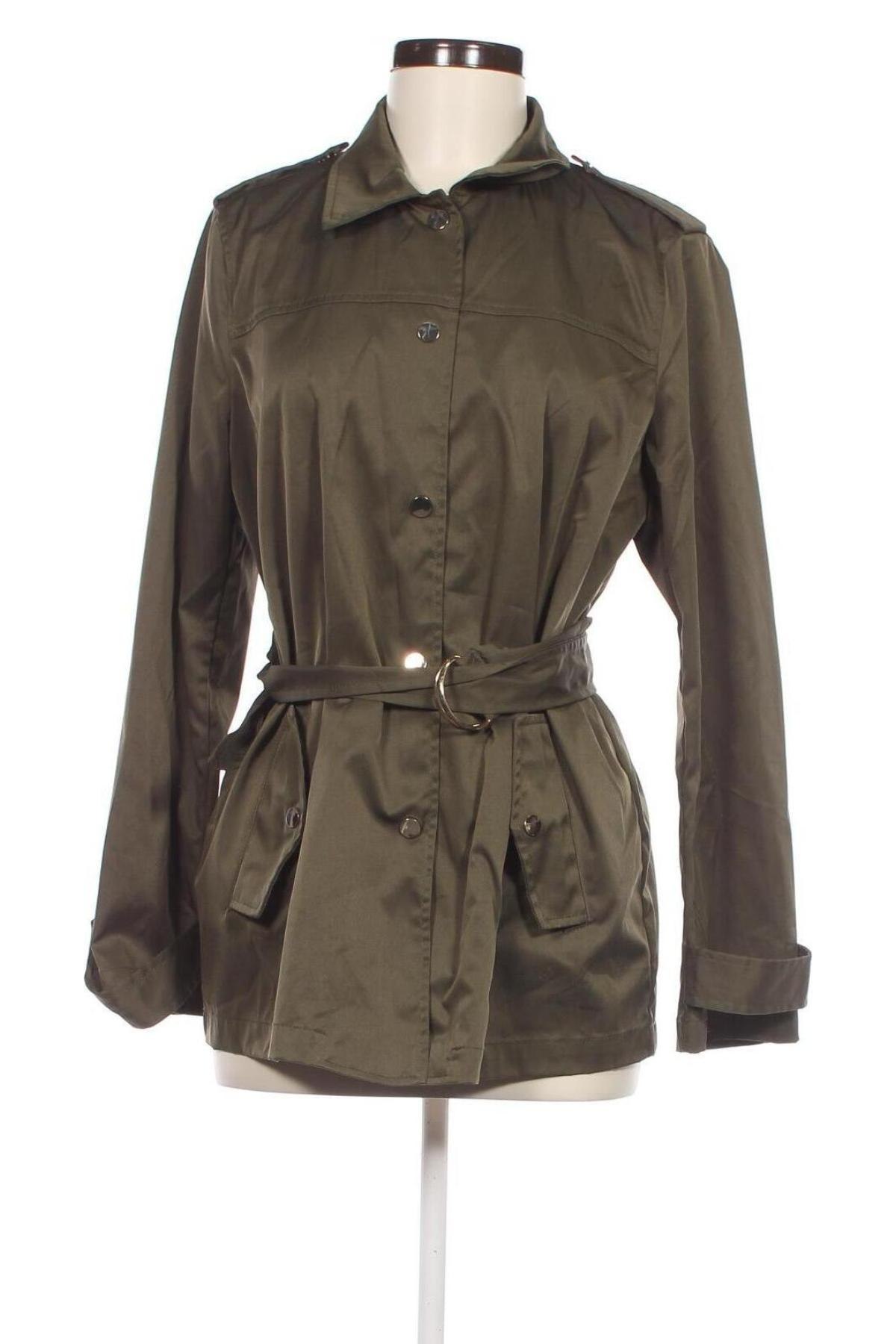 Дамски шлифер Zara, Размер L, Цвят Зелен, Цена 30,25 лв.