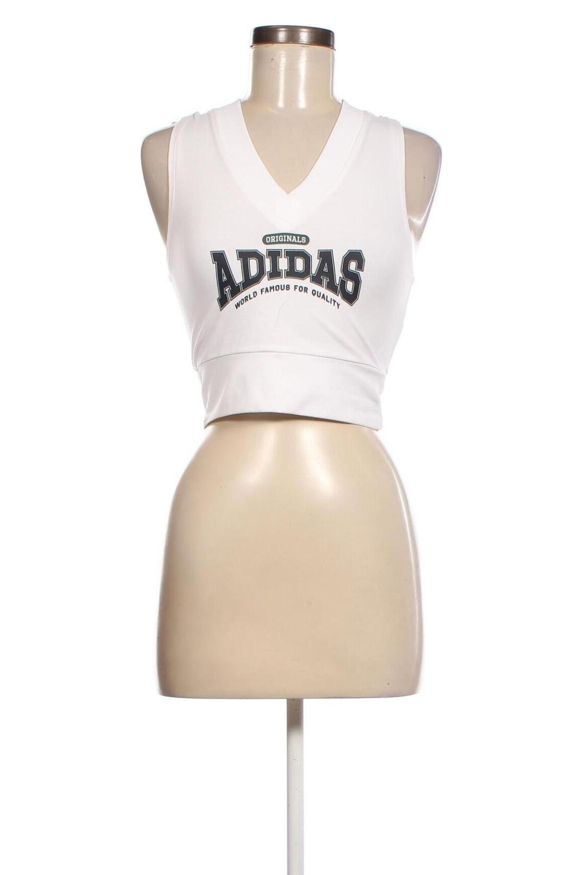 Γυναίκειο αθλητικό τοπ Adidas Originals, Μέγεθος XS, Χρώμα Λευκό, Τιμή 15,88 €