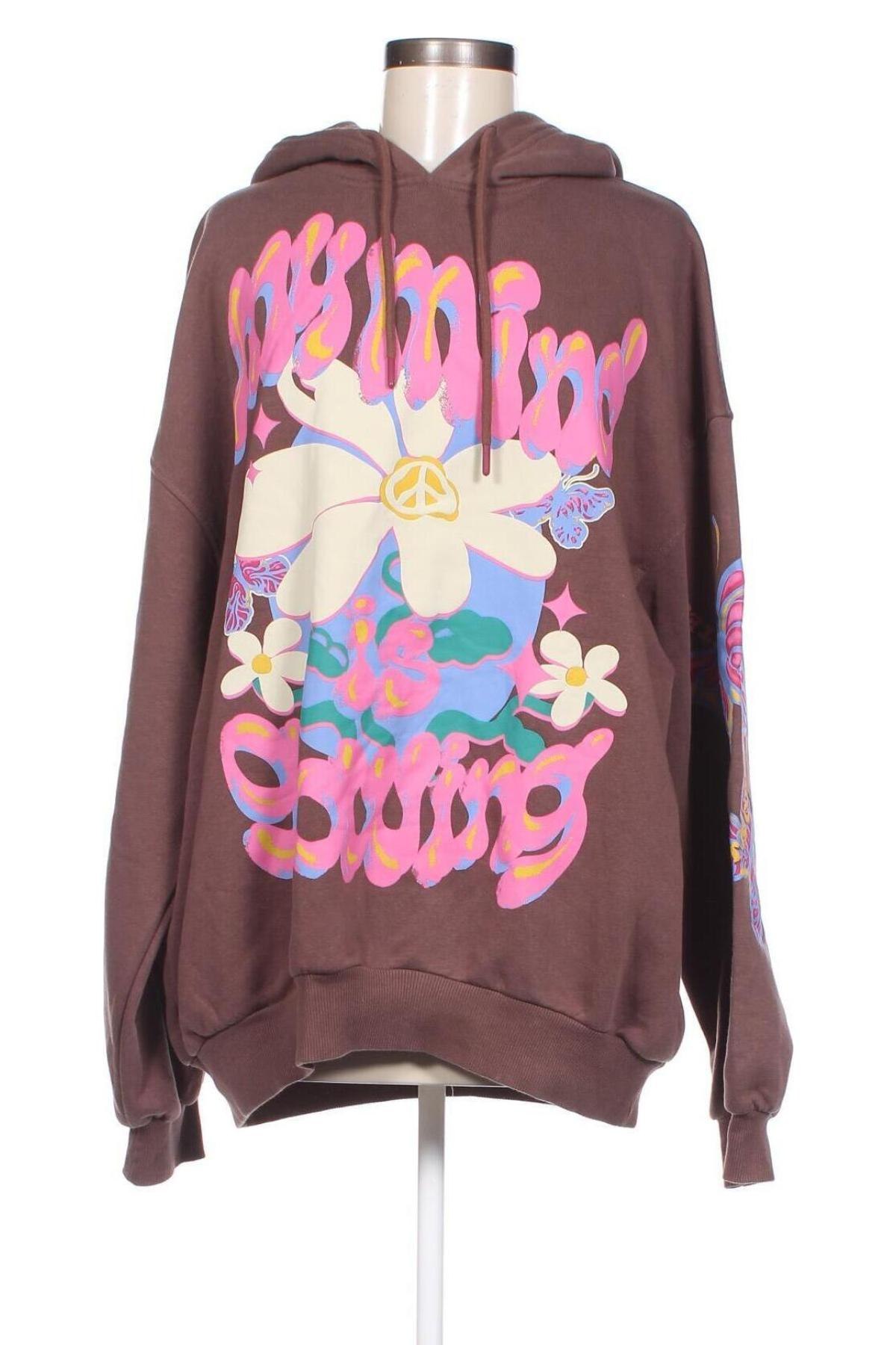 Damen Sweatshirt Bershka, Größe M, Farbe Braun, Preis 8,46 €