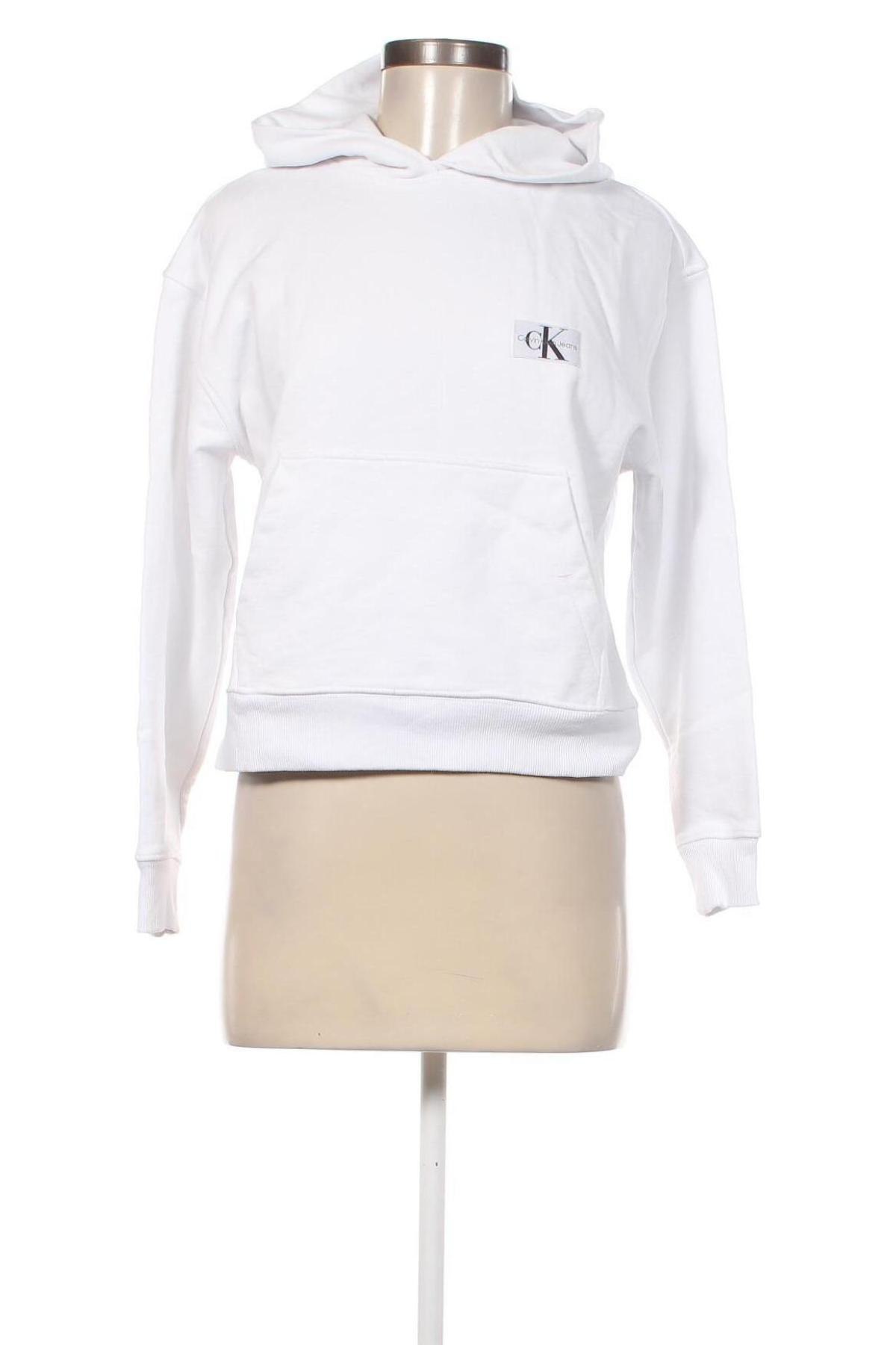 Γυναικείο φούτερ Calvin Klein Jeans, Μέγεθος XS, Χρώμα Λευκό, Τιμή 40,21 €