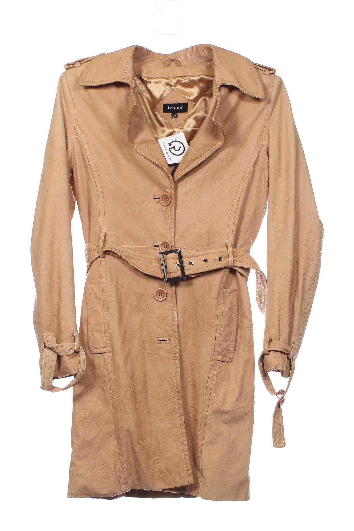 Δερμάτινο γυναικείο παλτό Lynne, Μέγεθος M, Χρώμα Καφέ, Τιμή 83,68 €