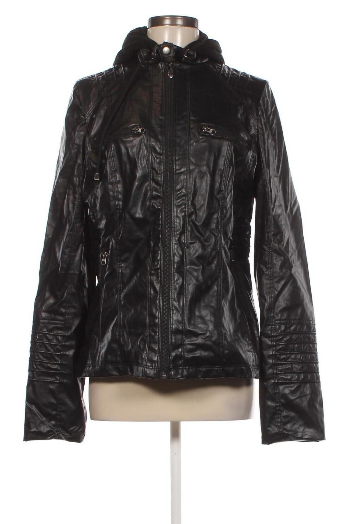 Damen Lederjacke, Größe L, Farbe Schwarz, Preis € 23,87