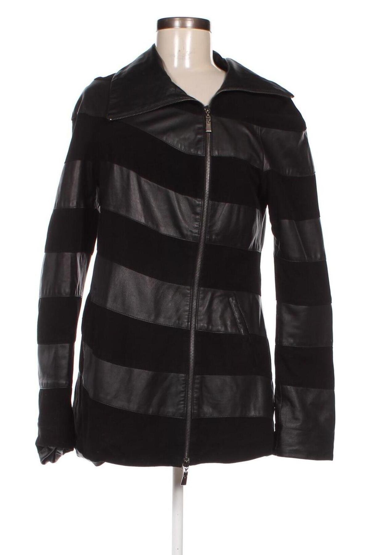 Γυναικείο δερμάτινο μπουφάν, Μέγεθος M, Χρώμα Μαύρο, Τιμή 42,70 €