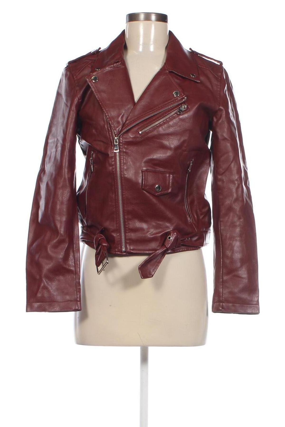 Damen Lederjacke, Größe M, Farbe Rot, Preis 23,87 €