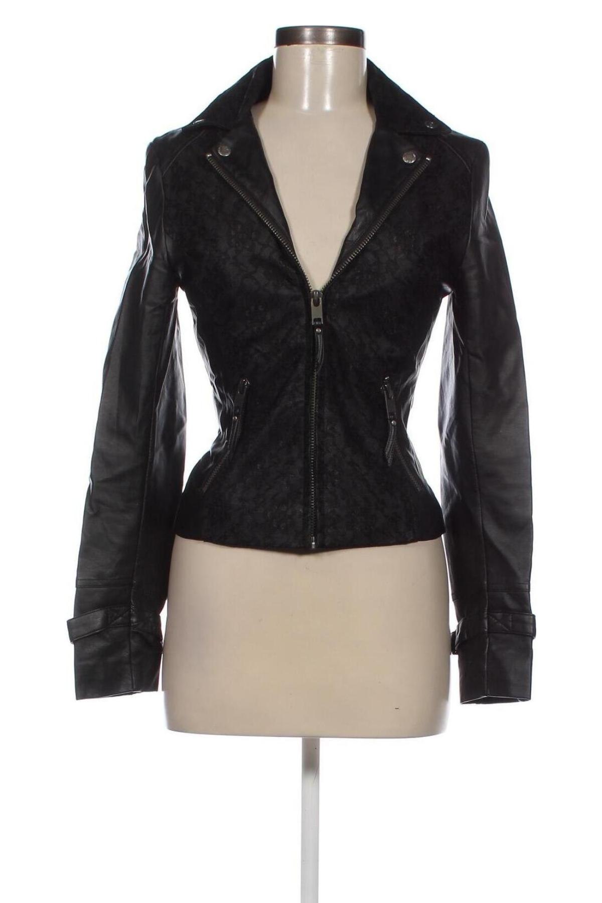 Damen Lederjacke, Größe S, Farbe Schwarz, Preis € 15,35