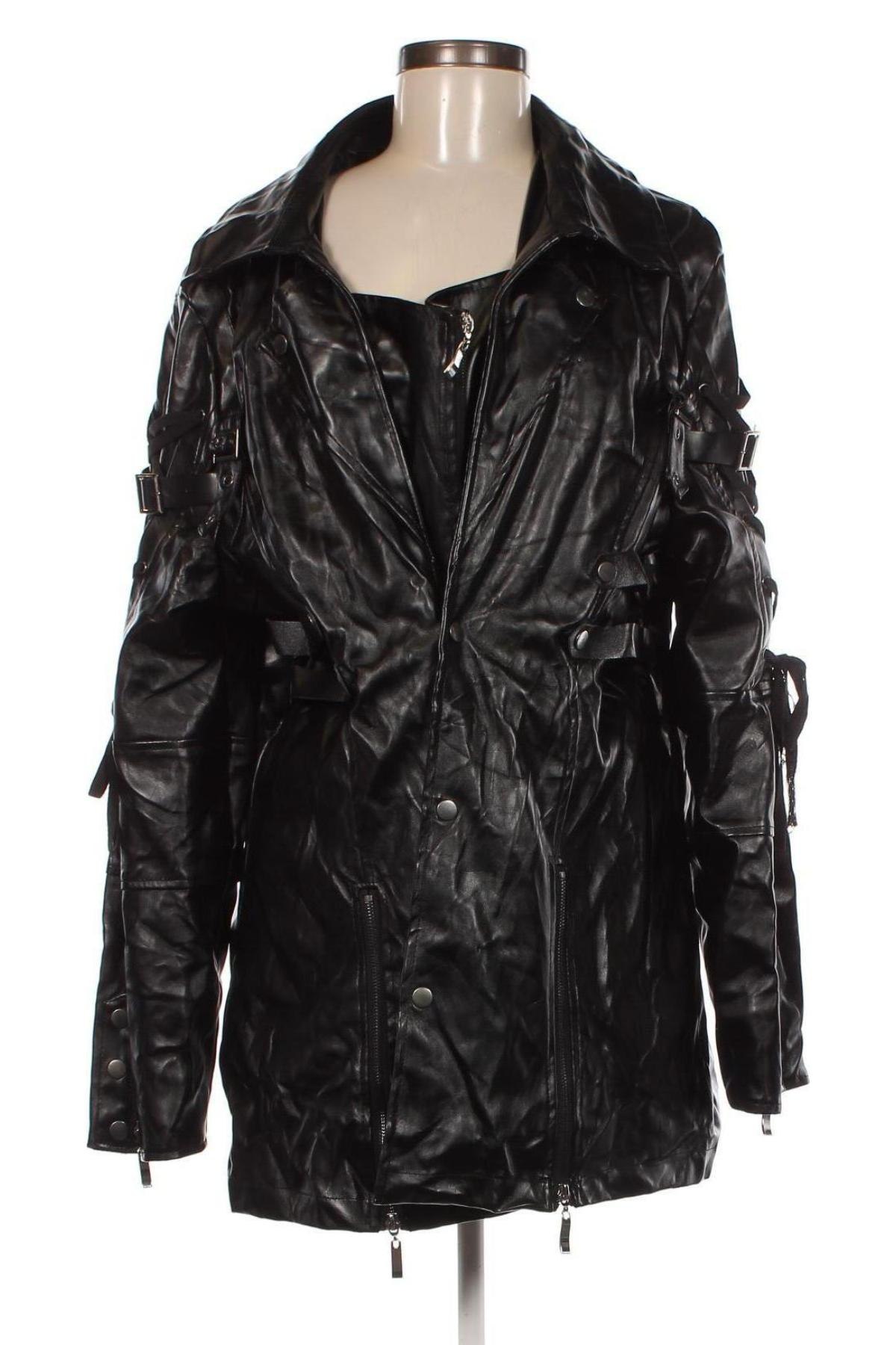 Dámská kožená bunda , Velikost XL, Barva Černá, Cena  586,00 Kč