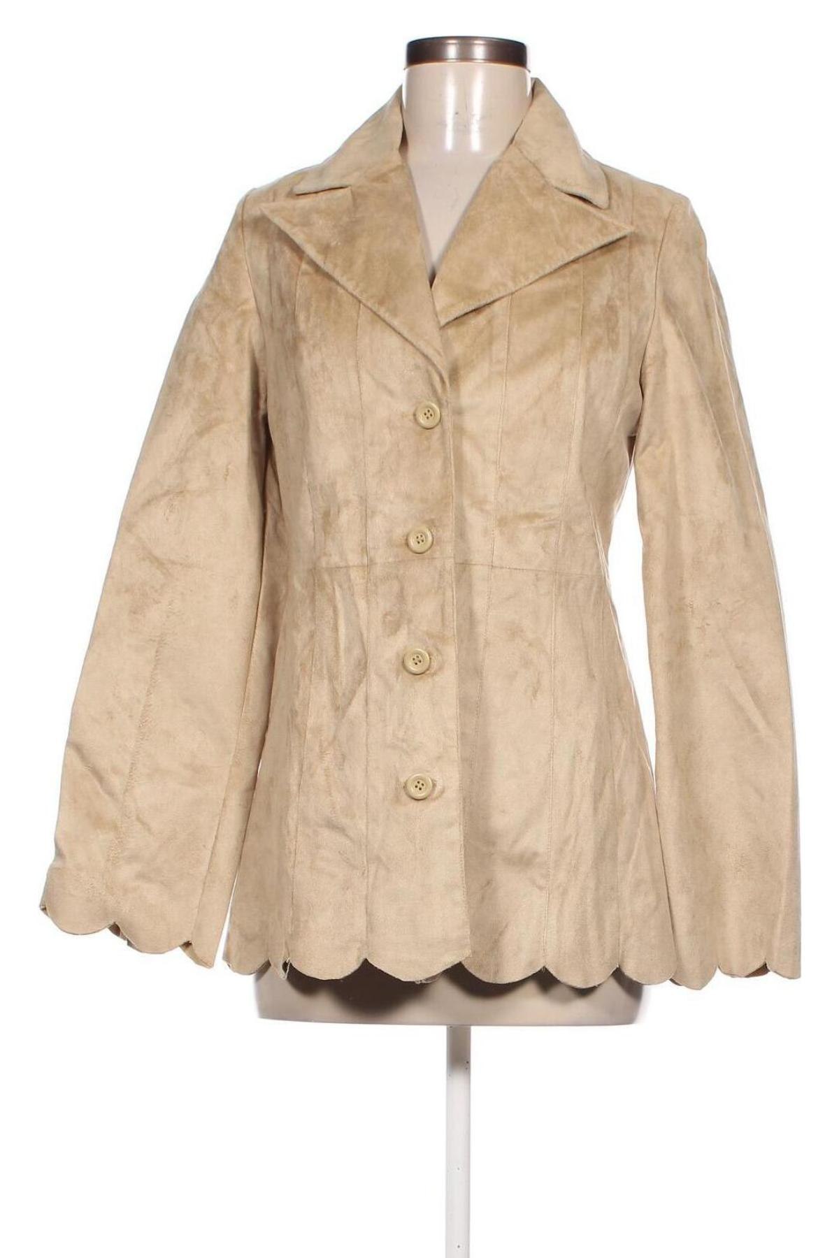 Damen Lederjacke, Größe S, Farbe Beige, Preis 18,76 €