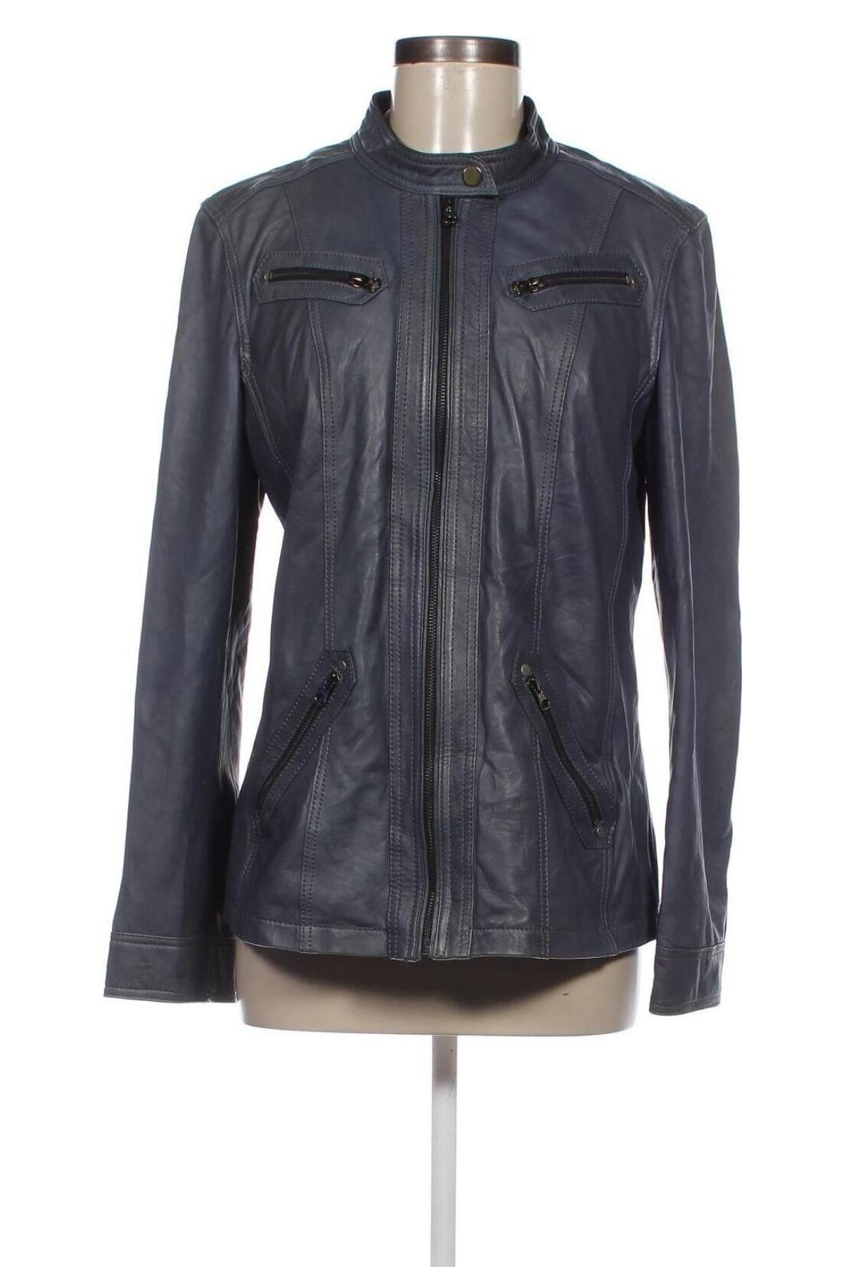 Damen Lederjacke, Größe XL, Farbe Blau, Preis 55,85 €