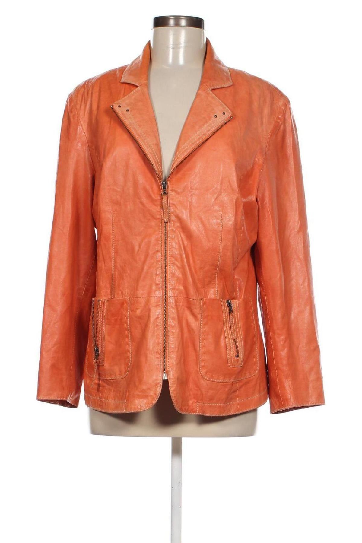 Dámska kožená bunda  David Moore, Veľkosť XL, Farba Oranžová, Cena  42,53 €