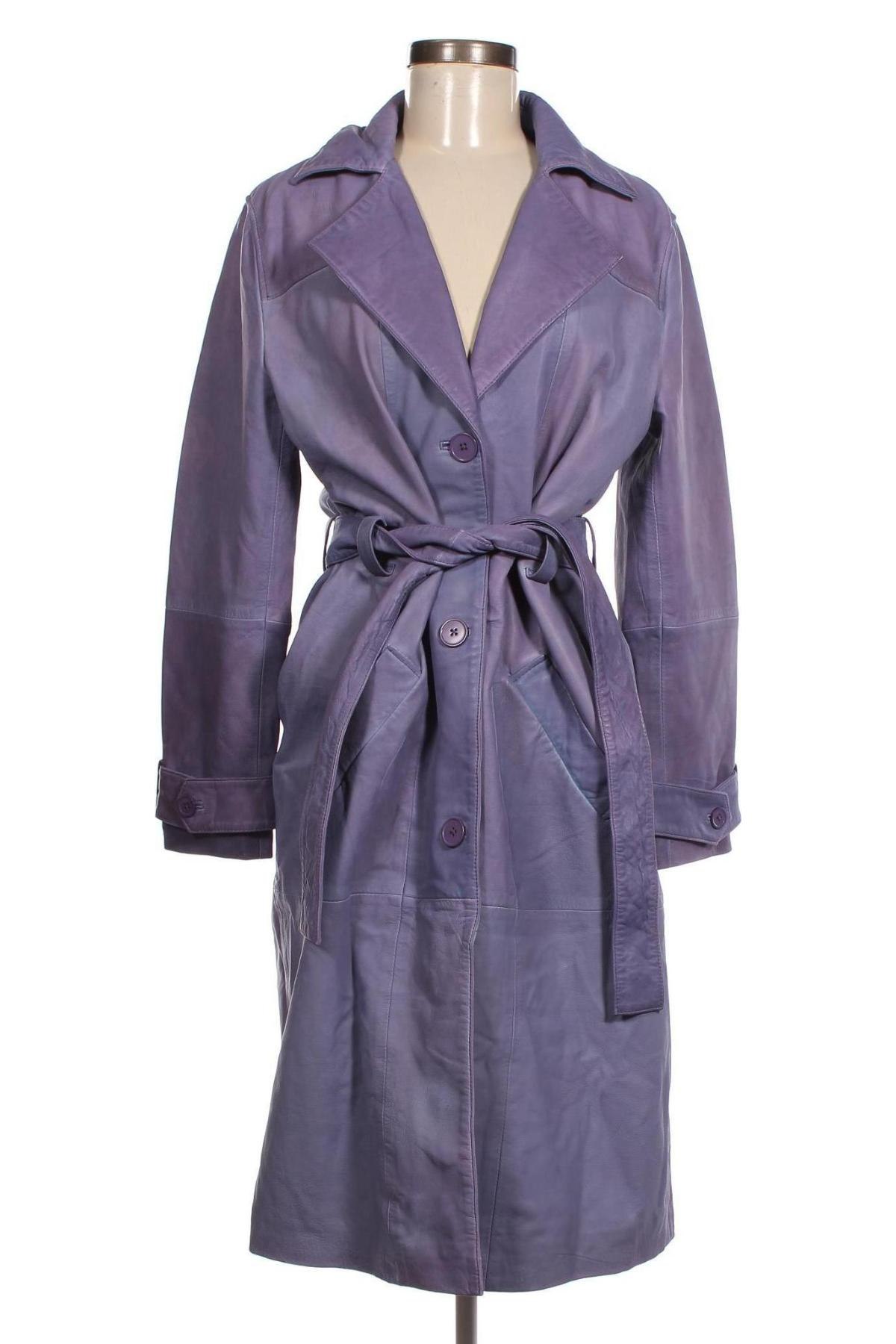 Γυναικείο δερμάτινο μπουφάν Deadwood, Μέγεθος M, Χρώμα Βιολετί, Τιμή 146,29 €